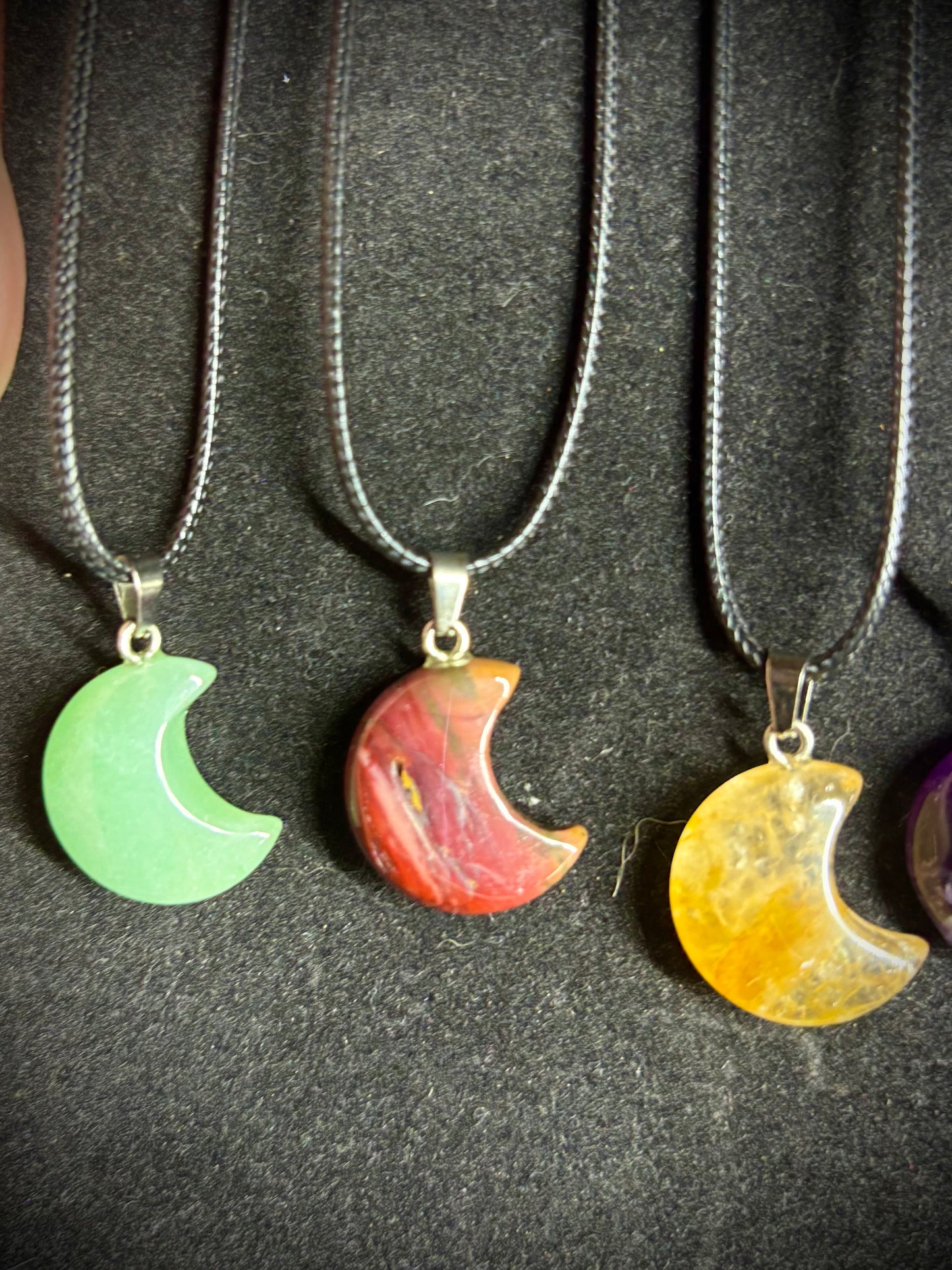 Crystal moon necklaces