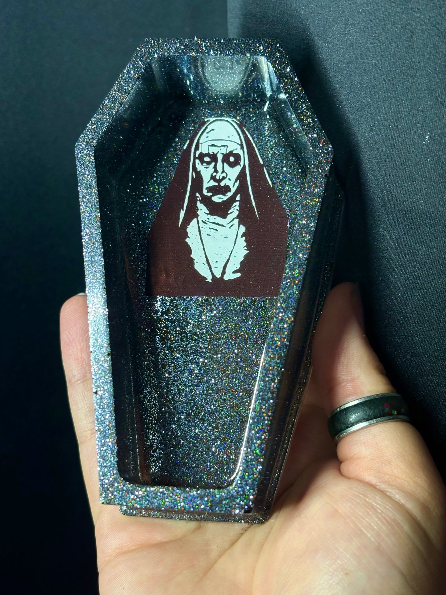 The nun inspired horror coffin box