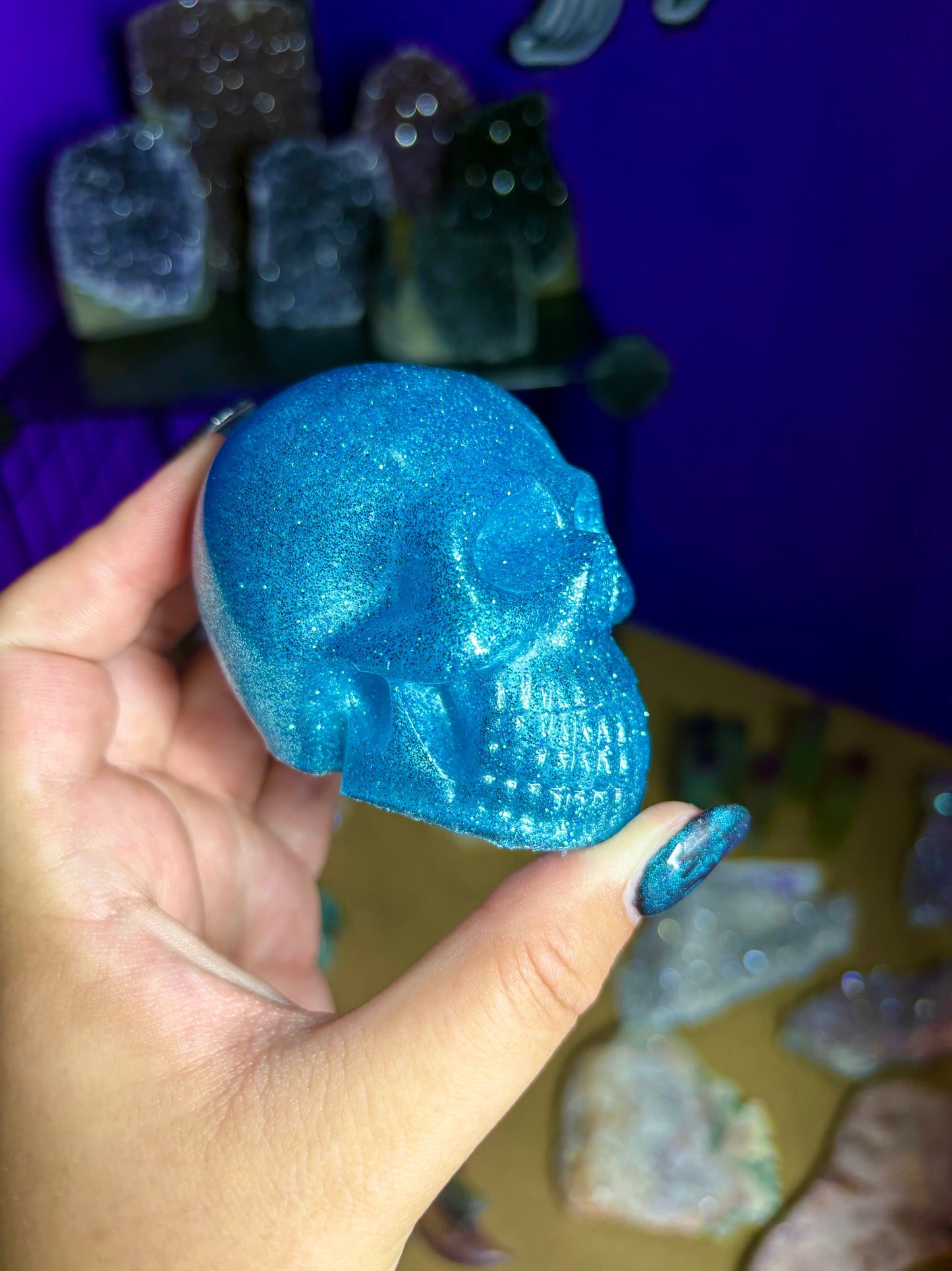 Glitter skulls