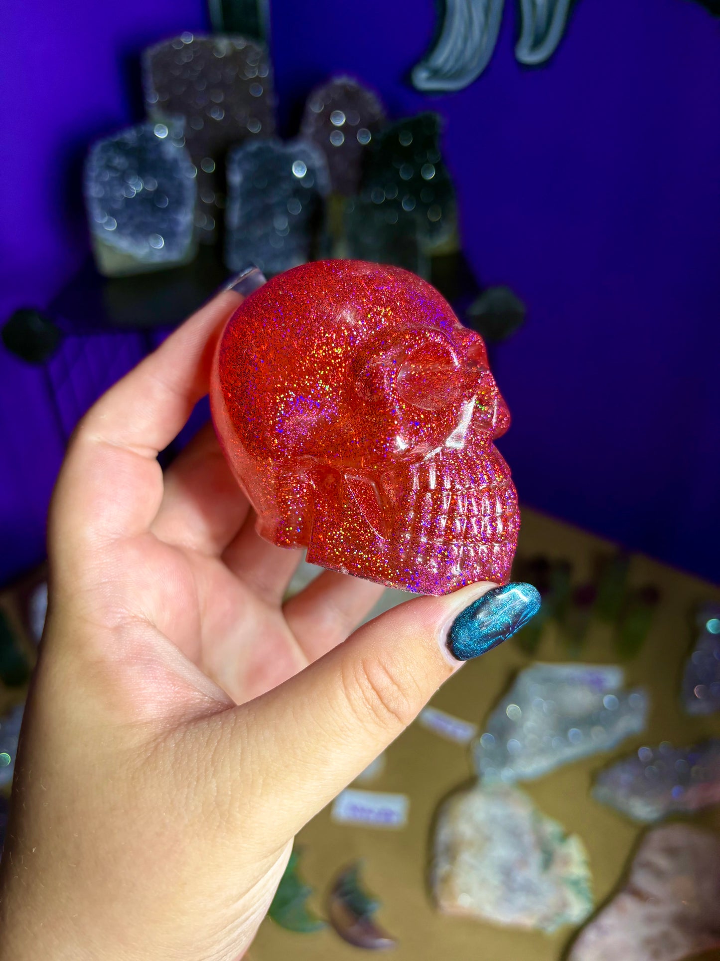 Glitter skulls