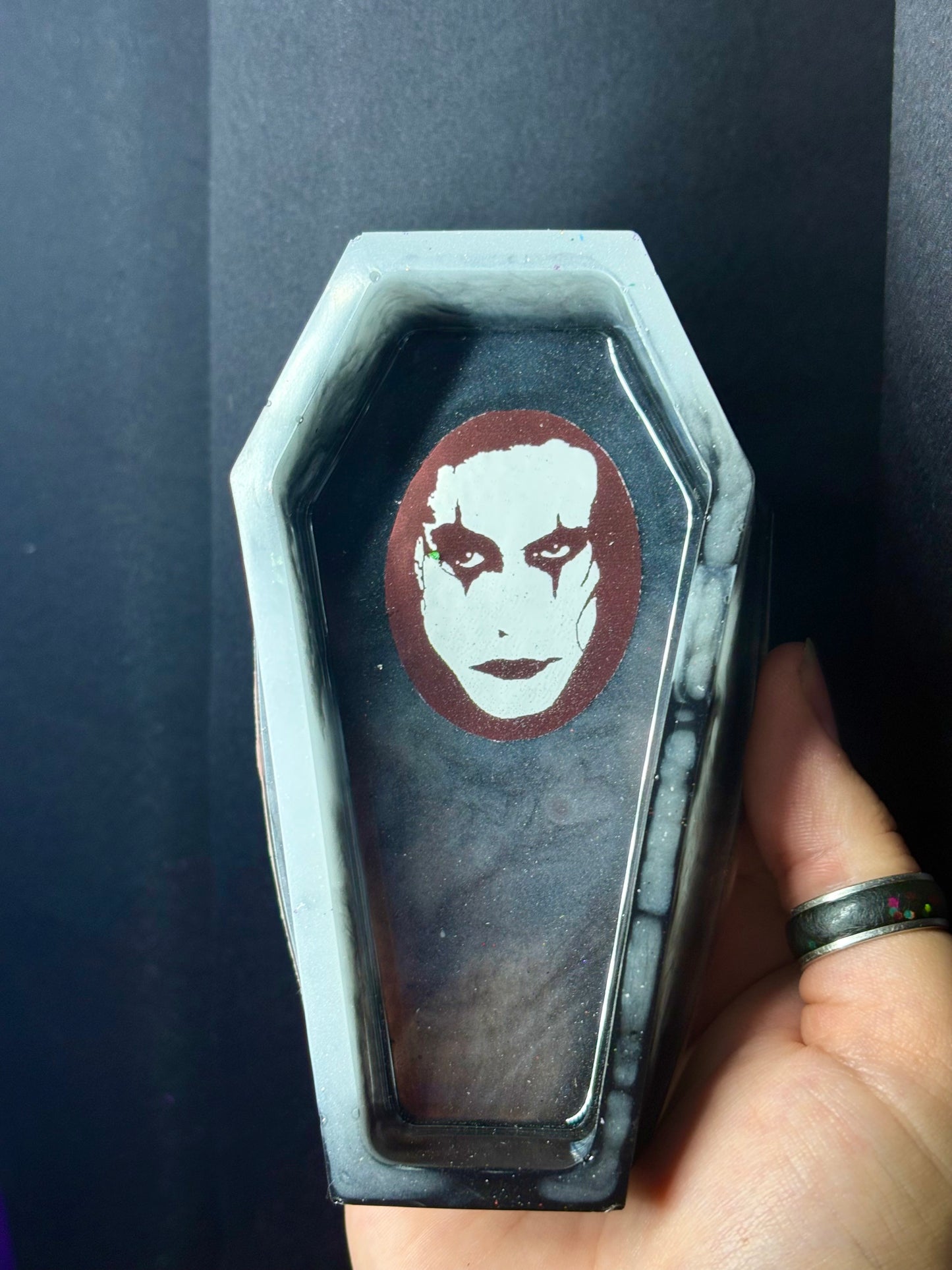 The crow inspired horror coffin box