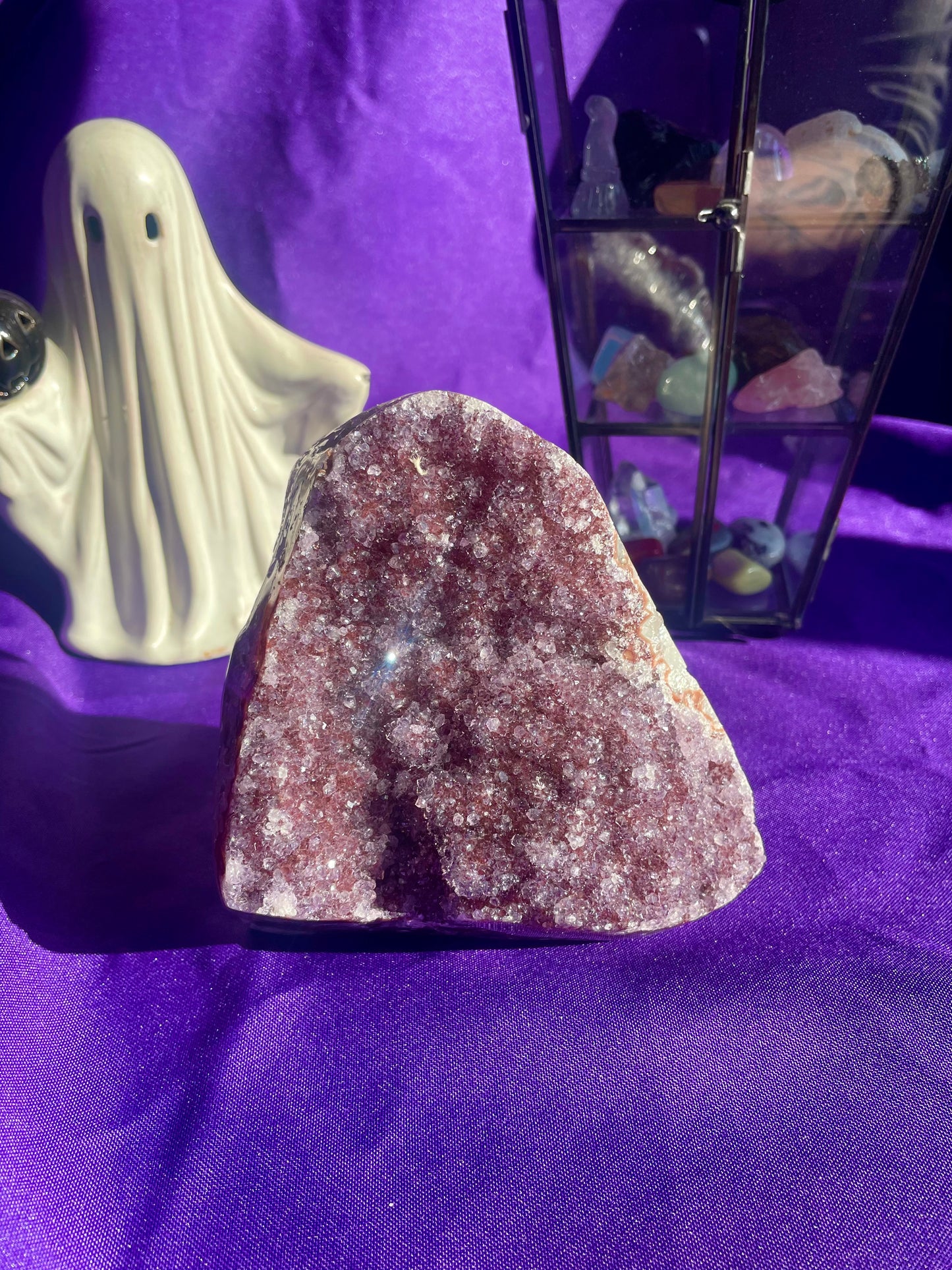 Druzy Amethyst cut base