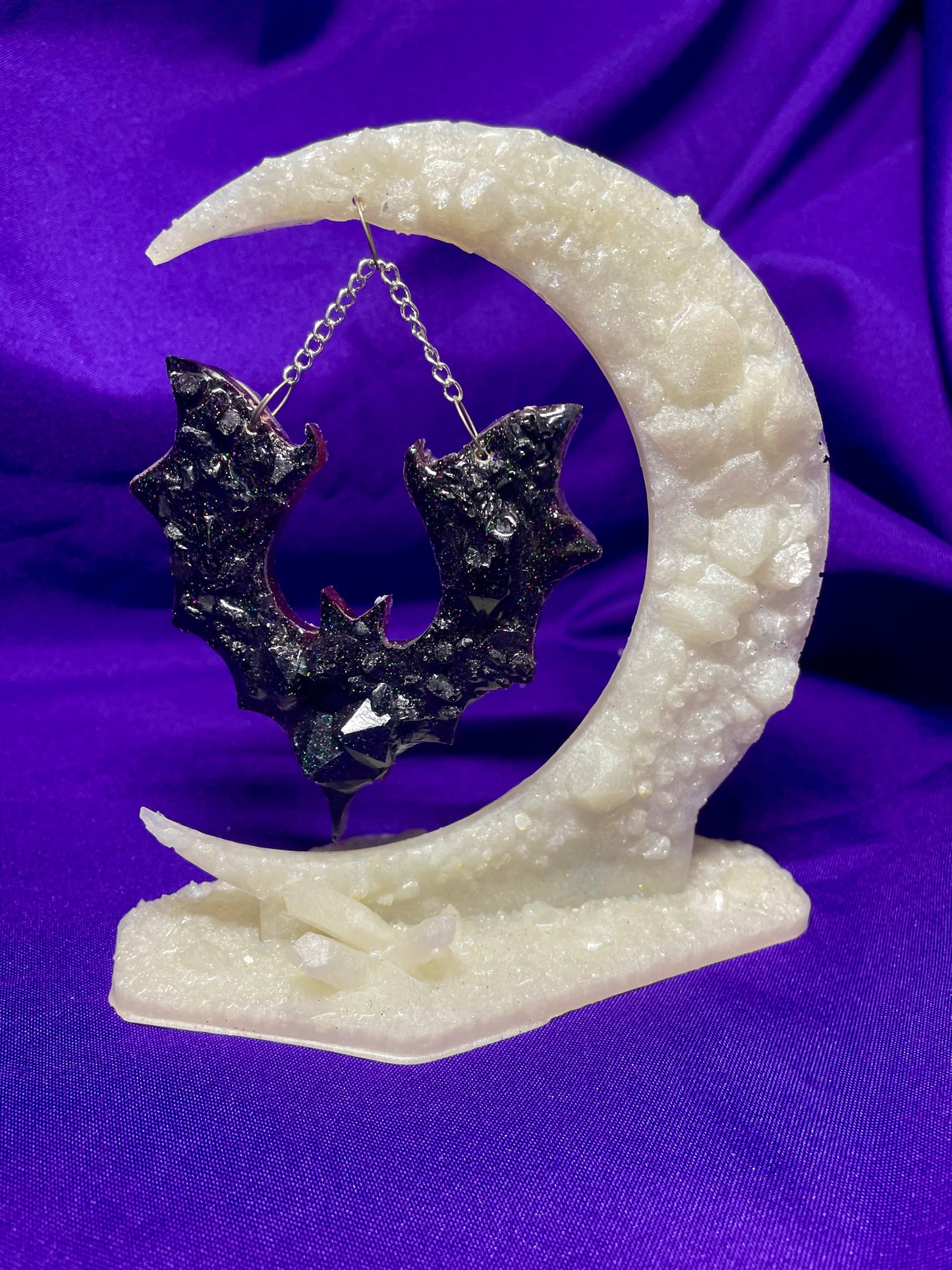 Druzy moon and bats