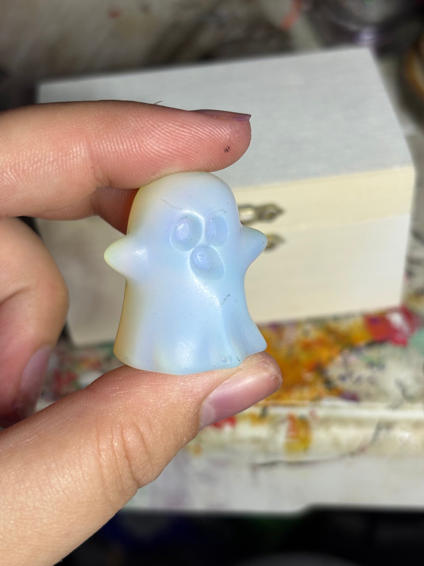 Opalite ghost carvings