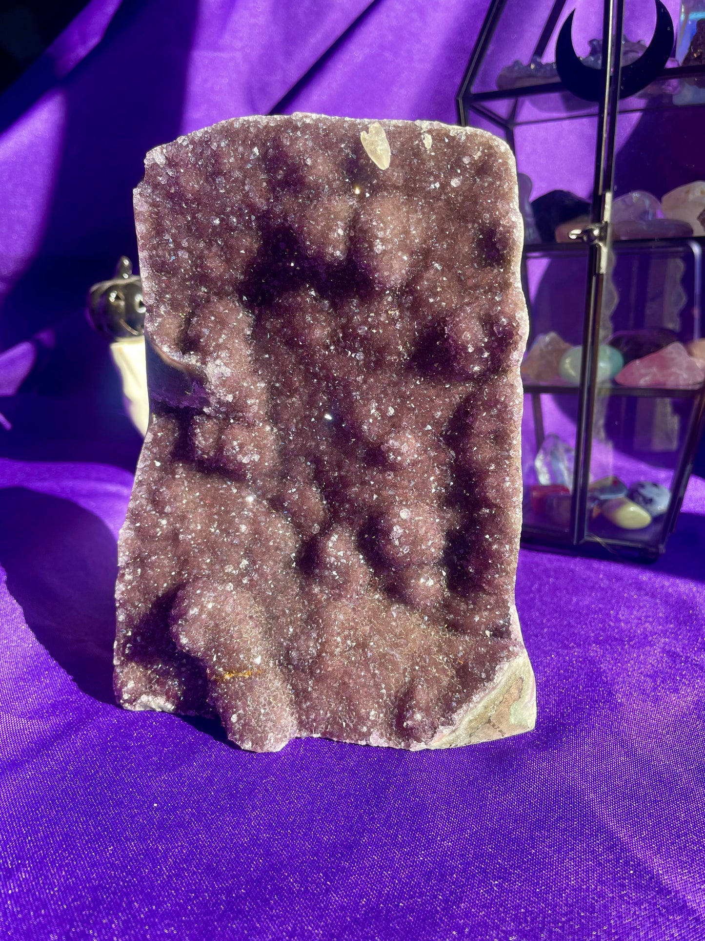 Druzy Amethyst cut base