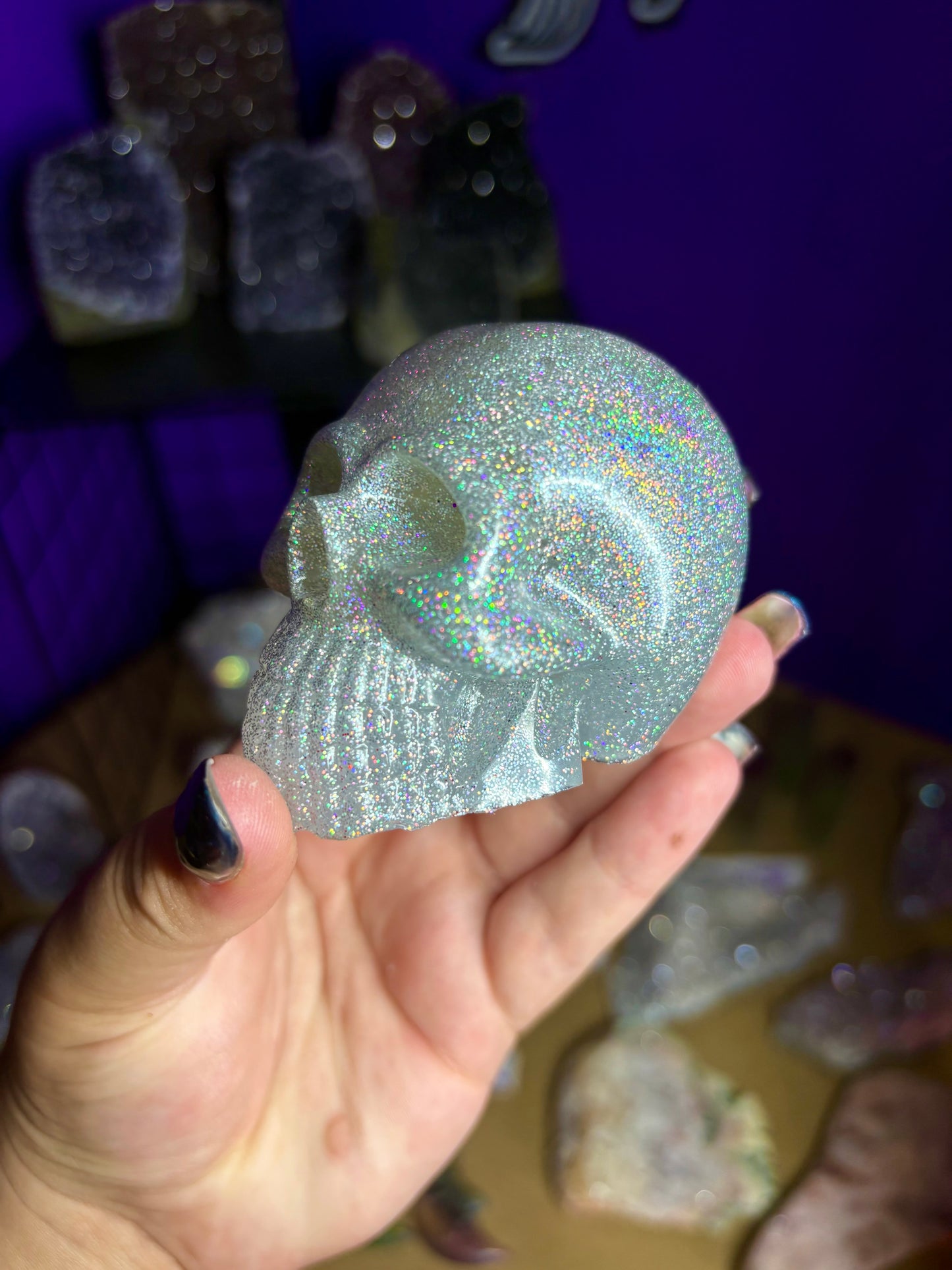 Glitter skulls