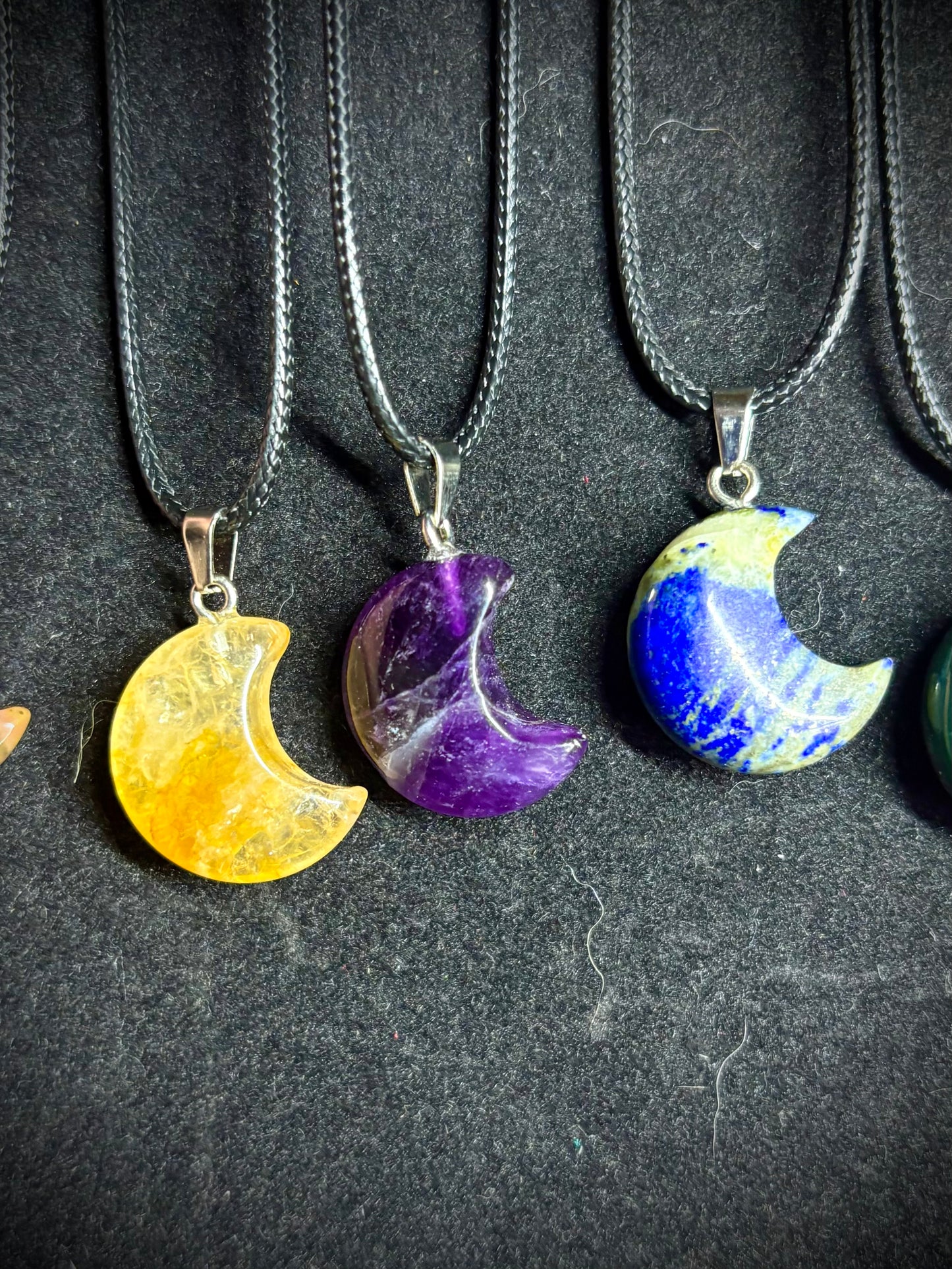 Crystal moon necklaces