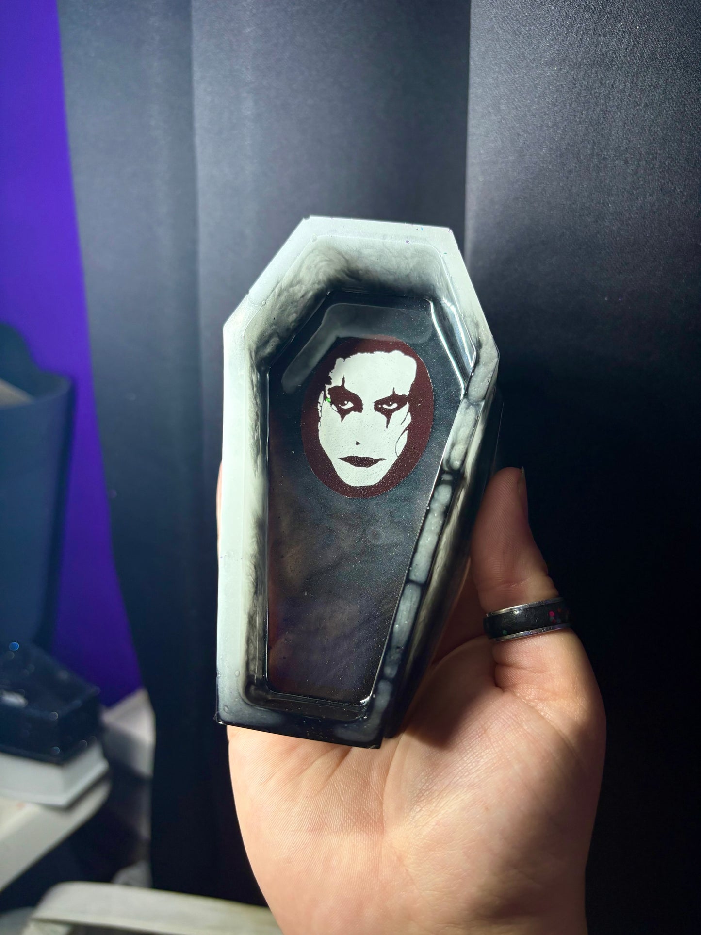 The crow inspired horror coffin box