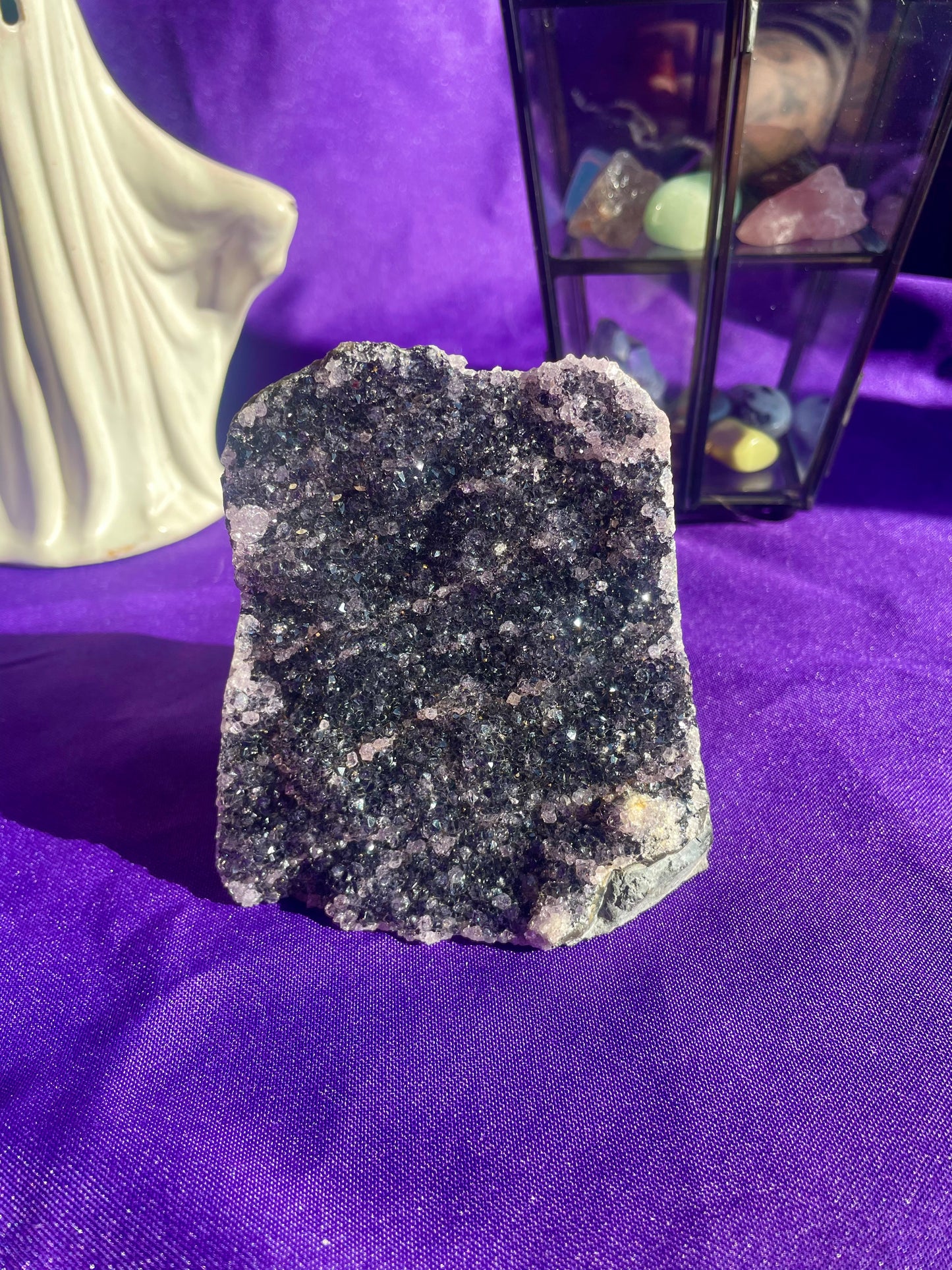 Druzy Amethyst cut base