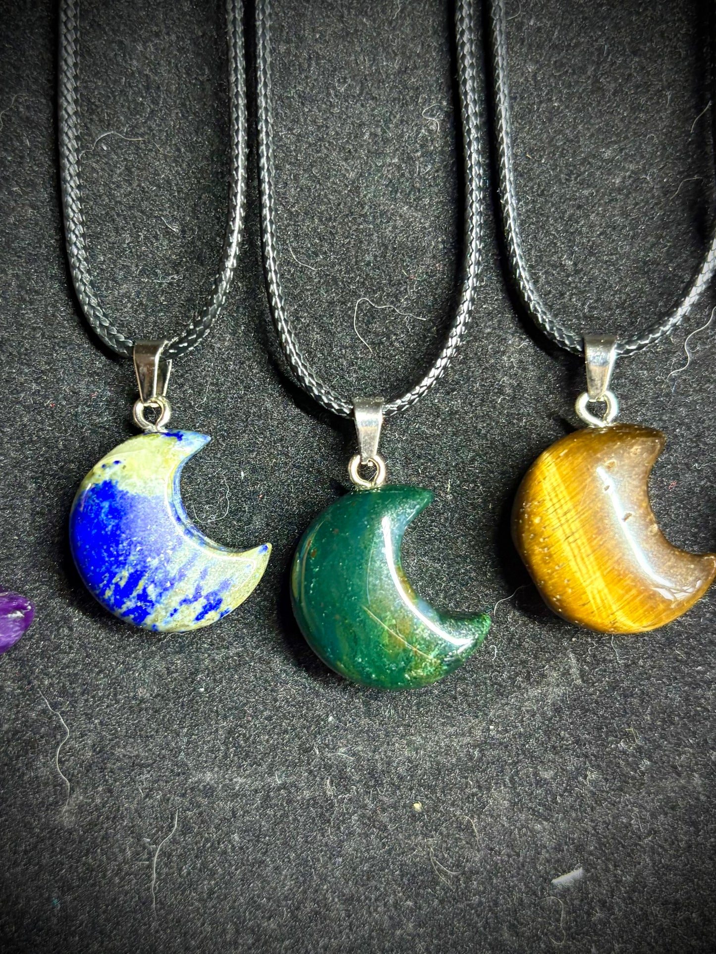 Crystal moon necklaces