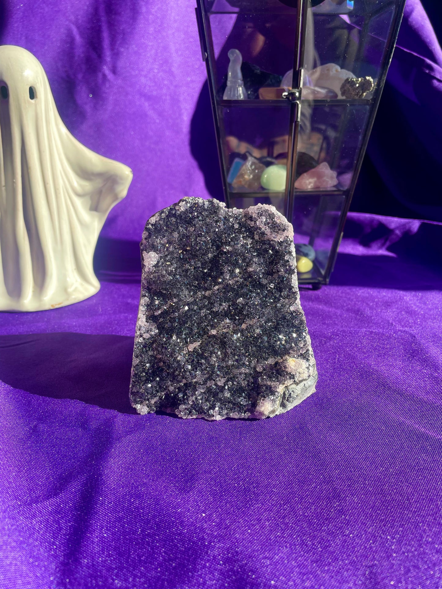 Druzy Amethyst cut base