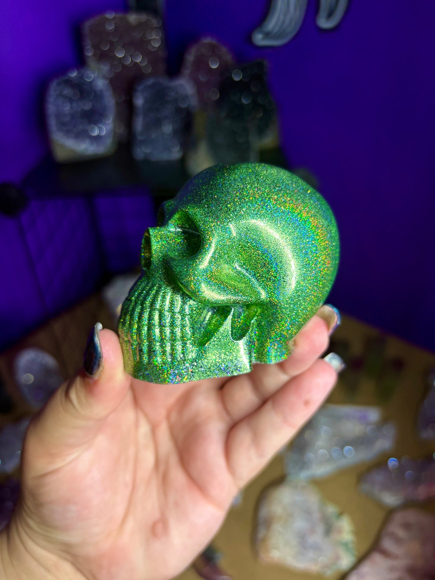 Glitter skulls