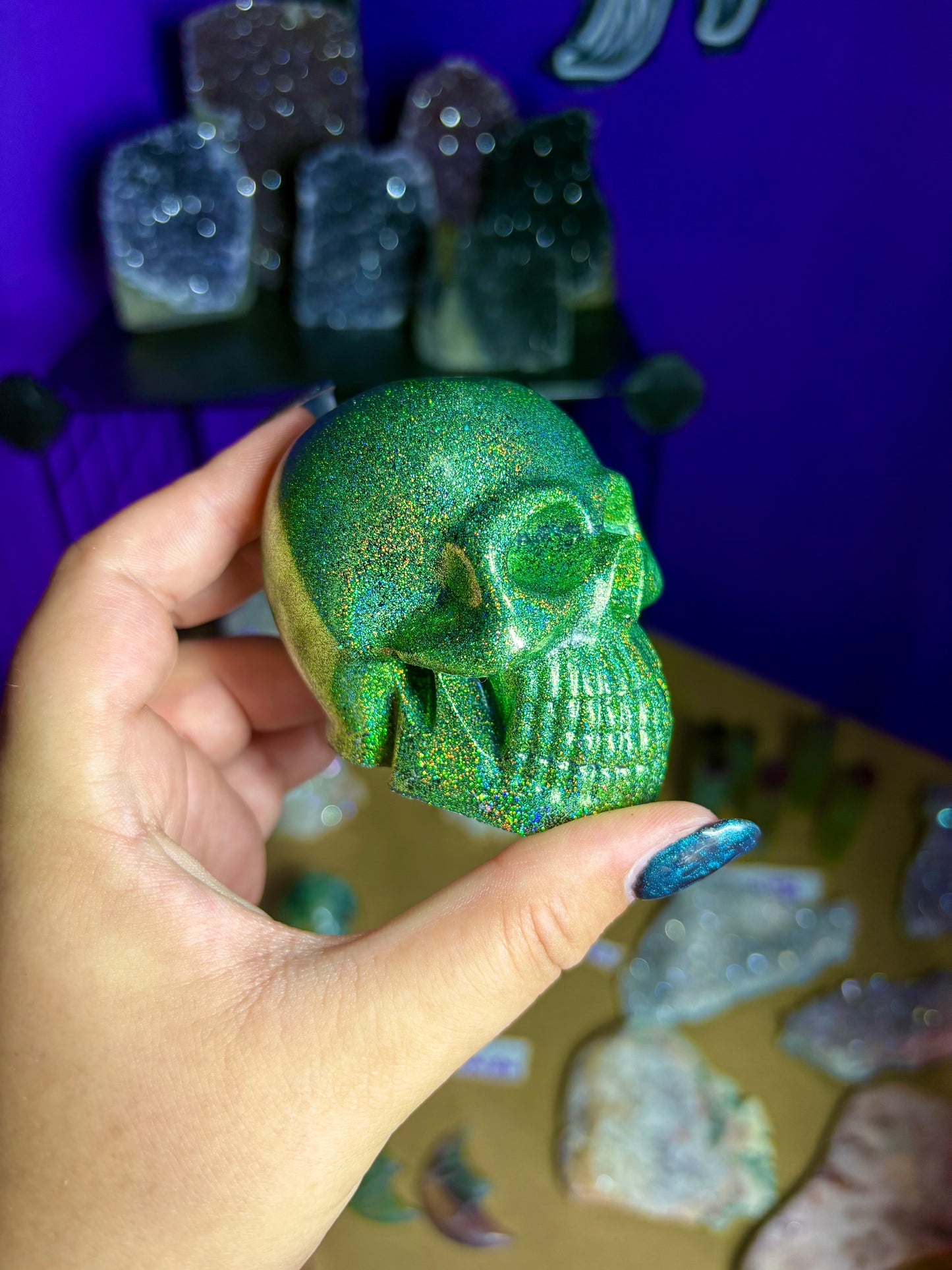 Glitter skulls