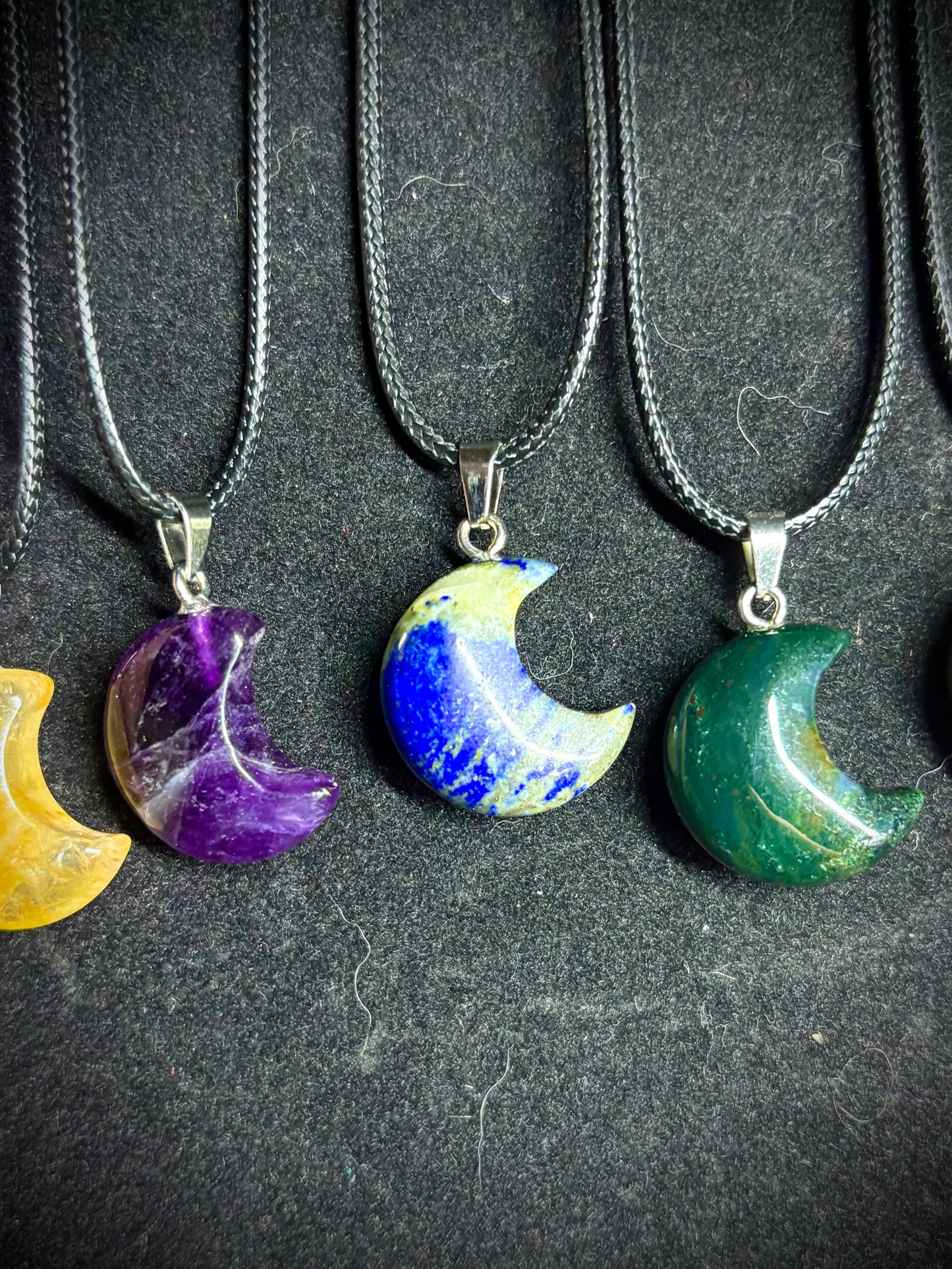 Crystal moon necklaces