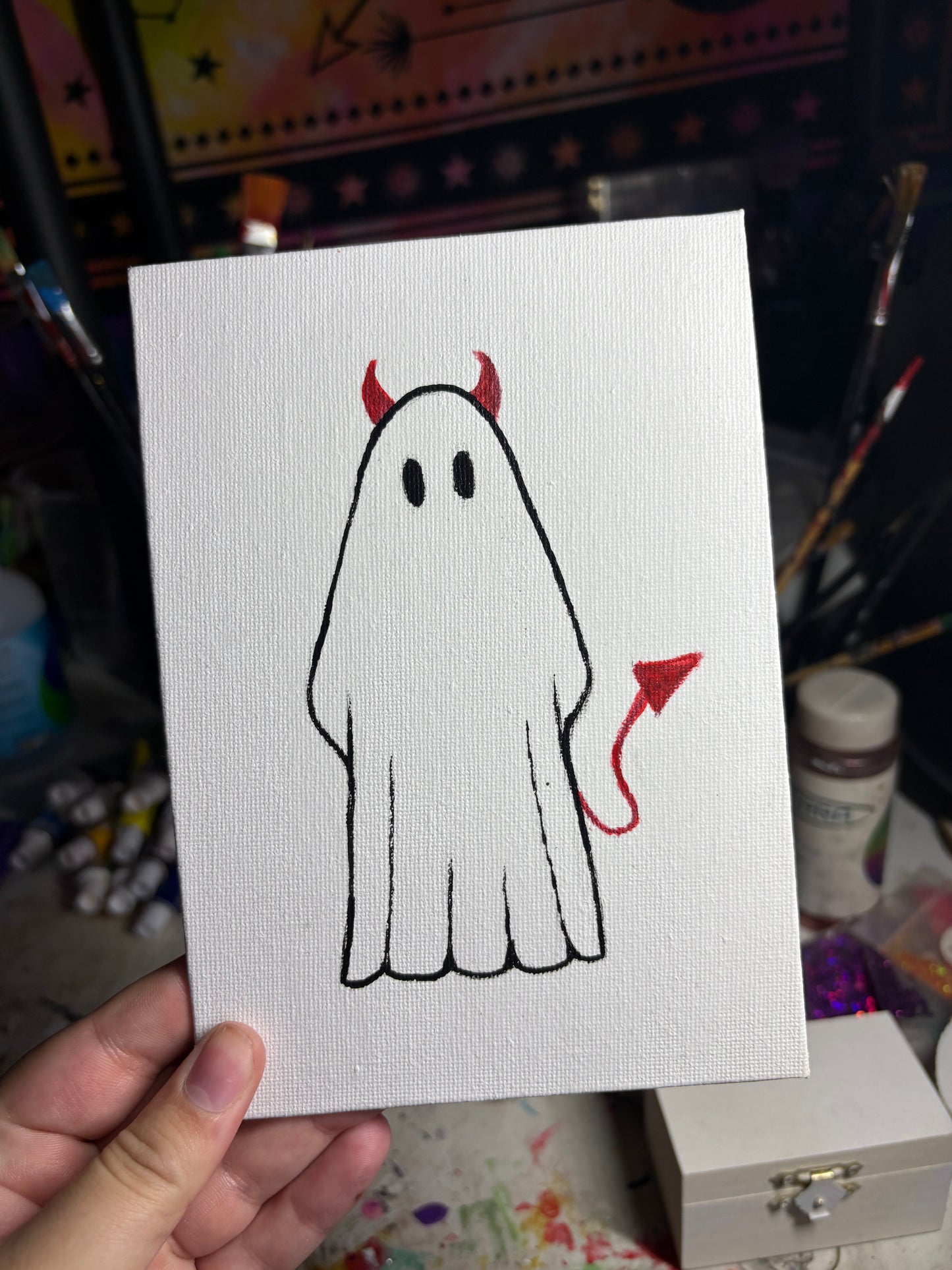 Devil ghostie painting
