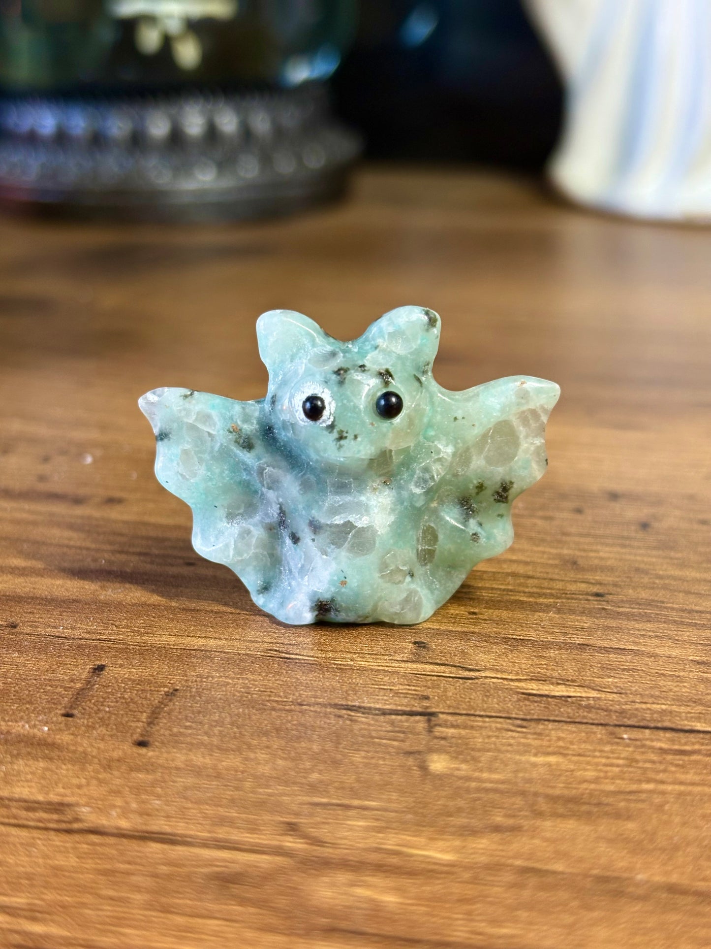 Crystal bat carvings