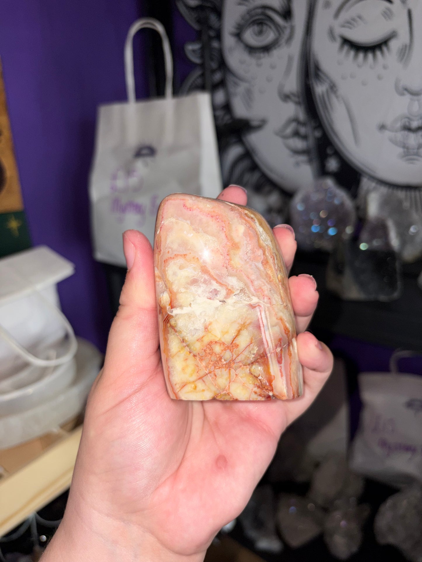 Crazy lace agate free form