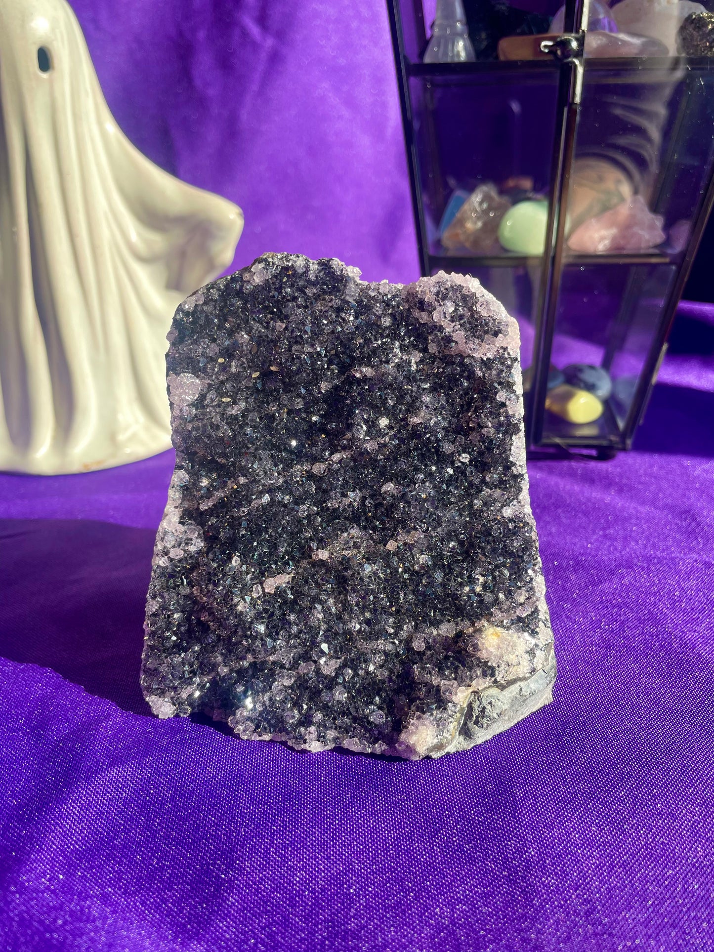 Druzy Amethyst cut base