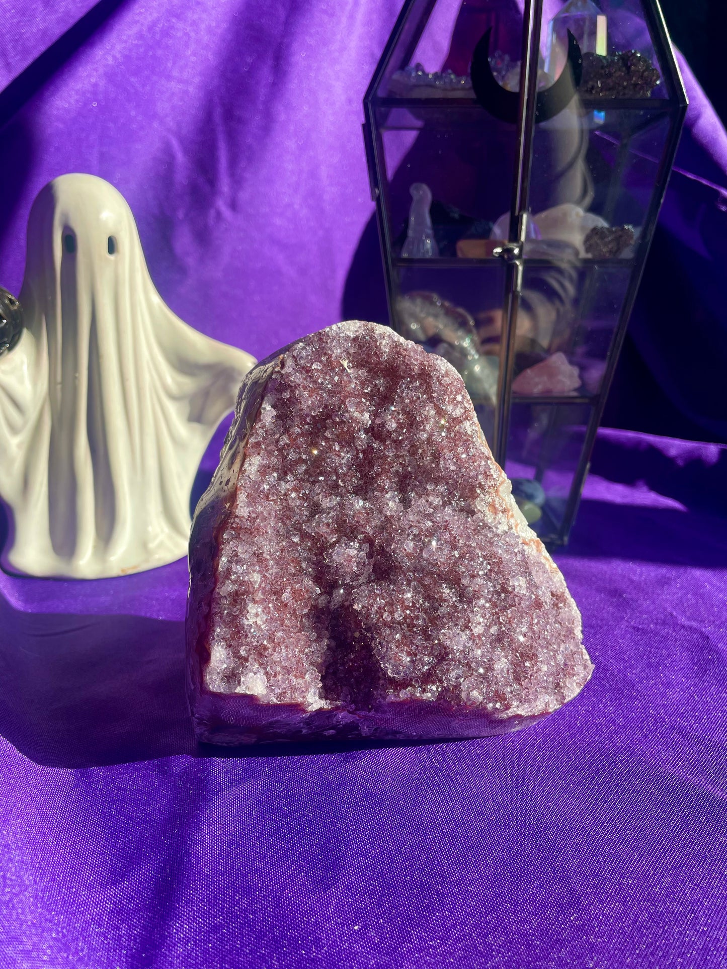 Druzy Amethyst cut base