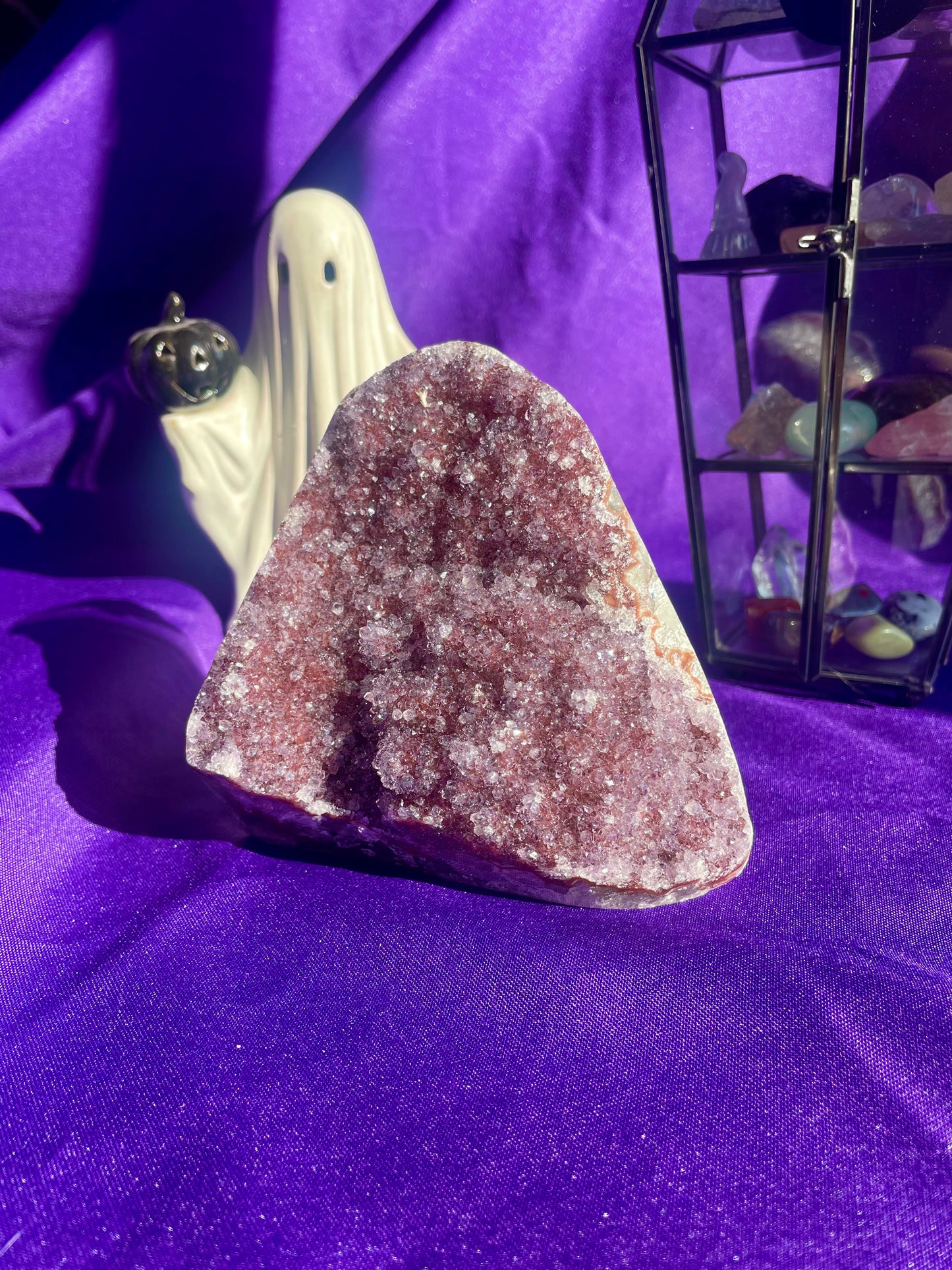 Druzy Amethyst cut base