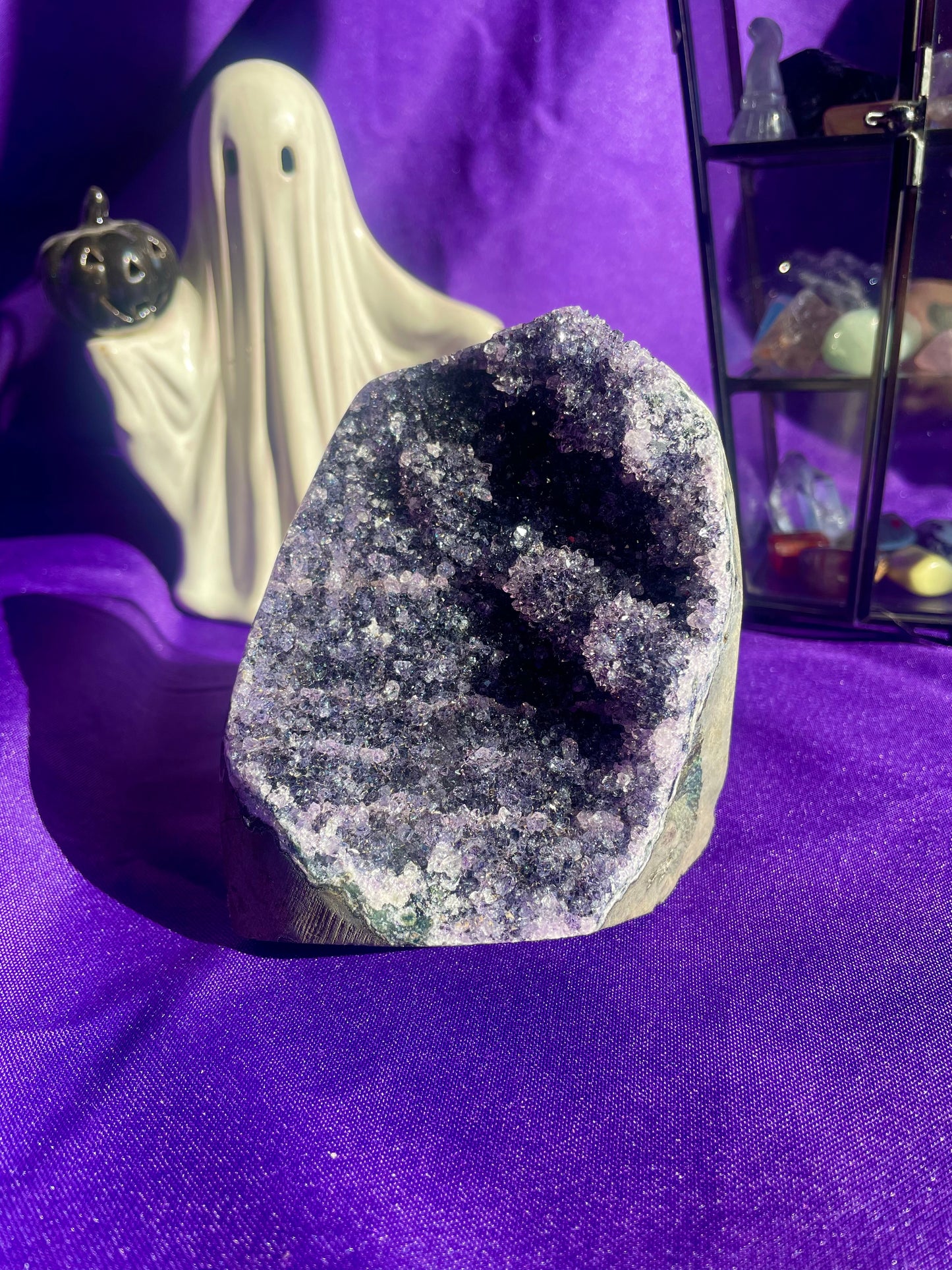 Druzy Amethyst cut base