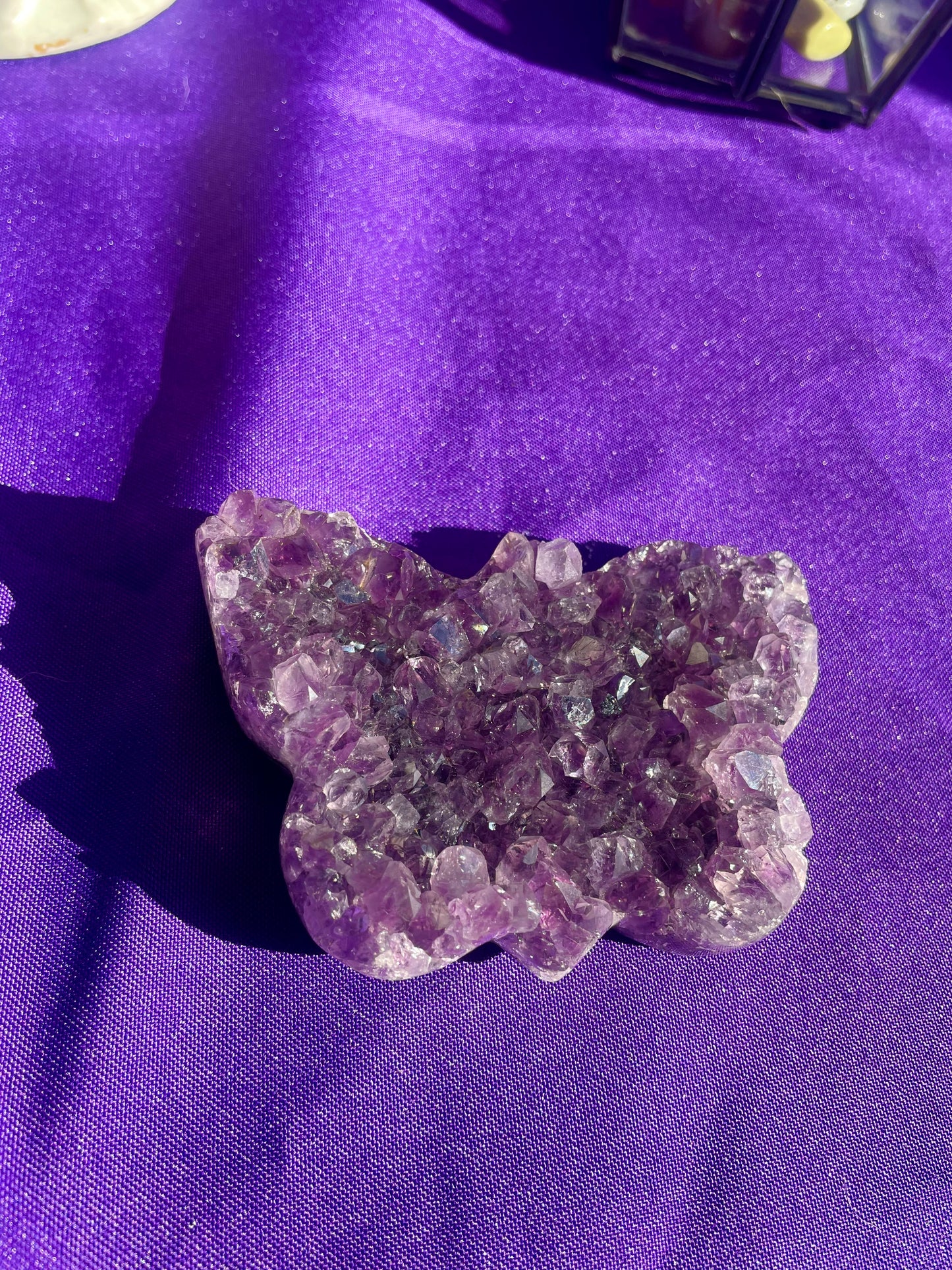 Druzy amethyst butterfly