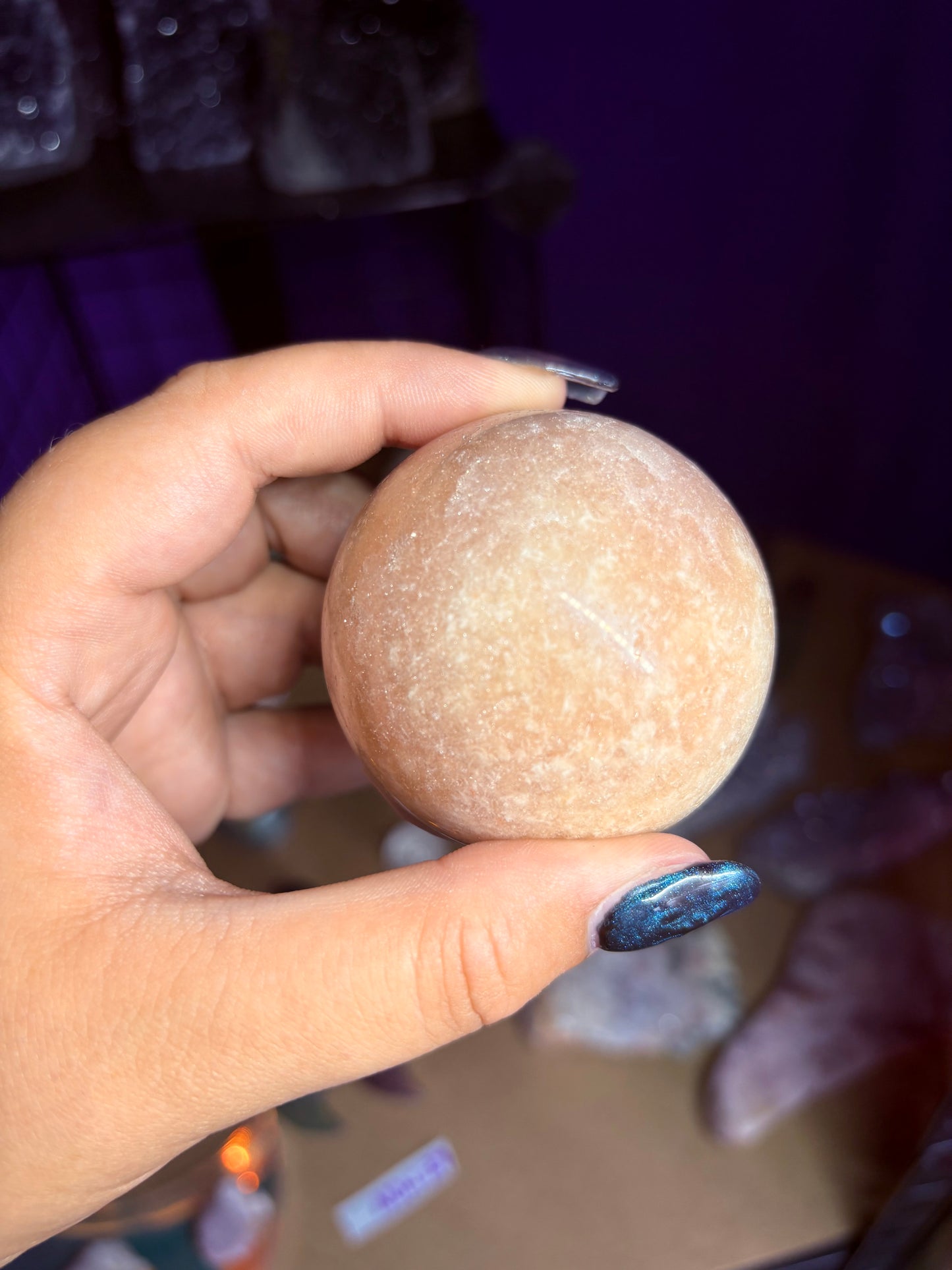 Pink amethyst sphere