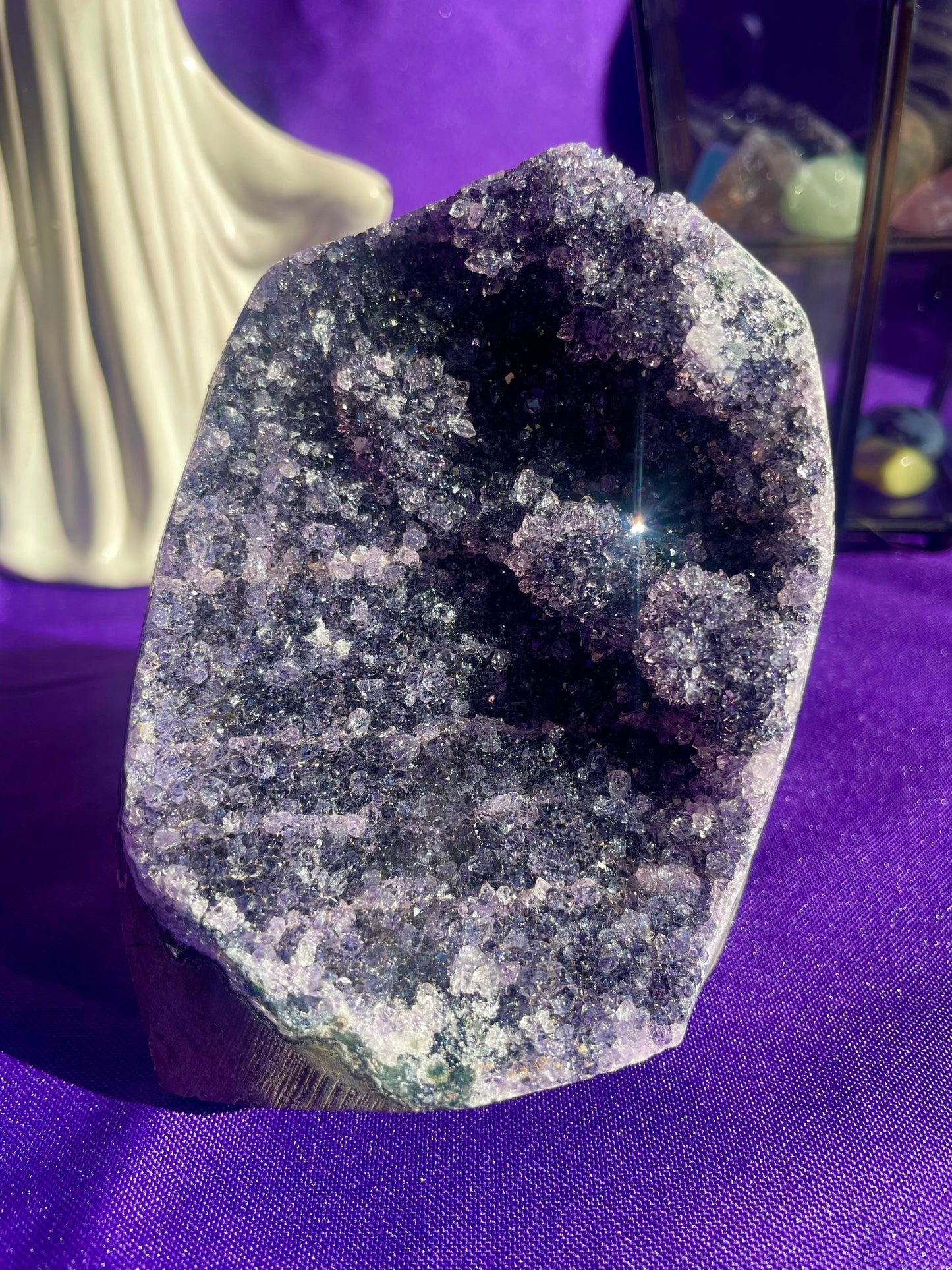 Druzy Amethyst cut base