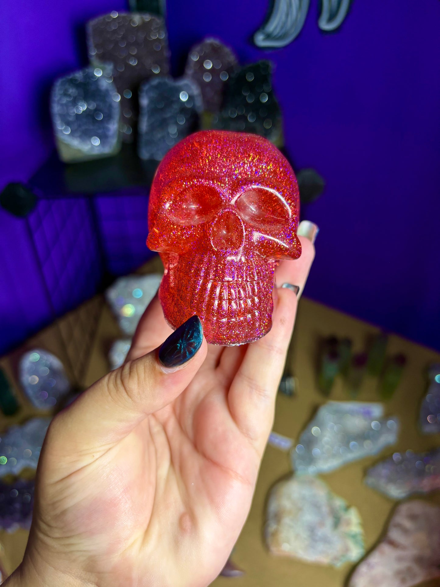 Glitter skulls