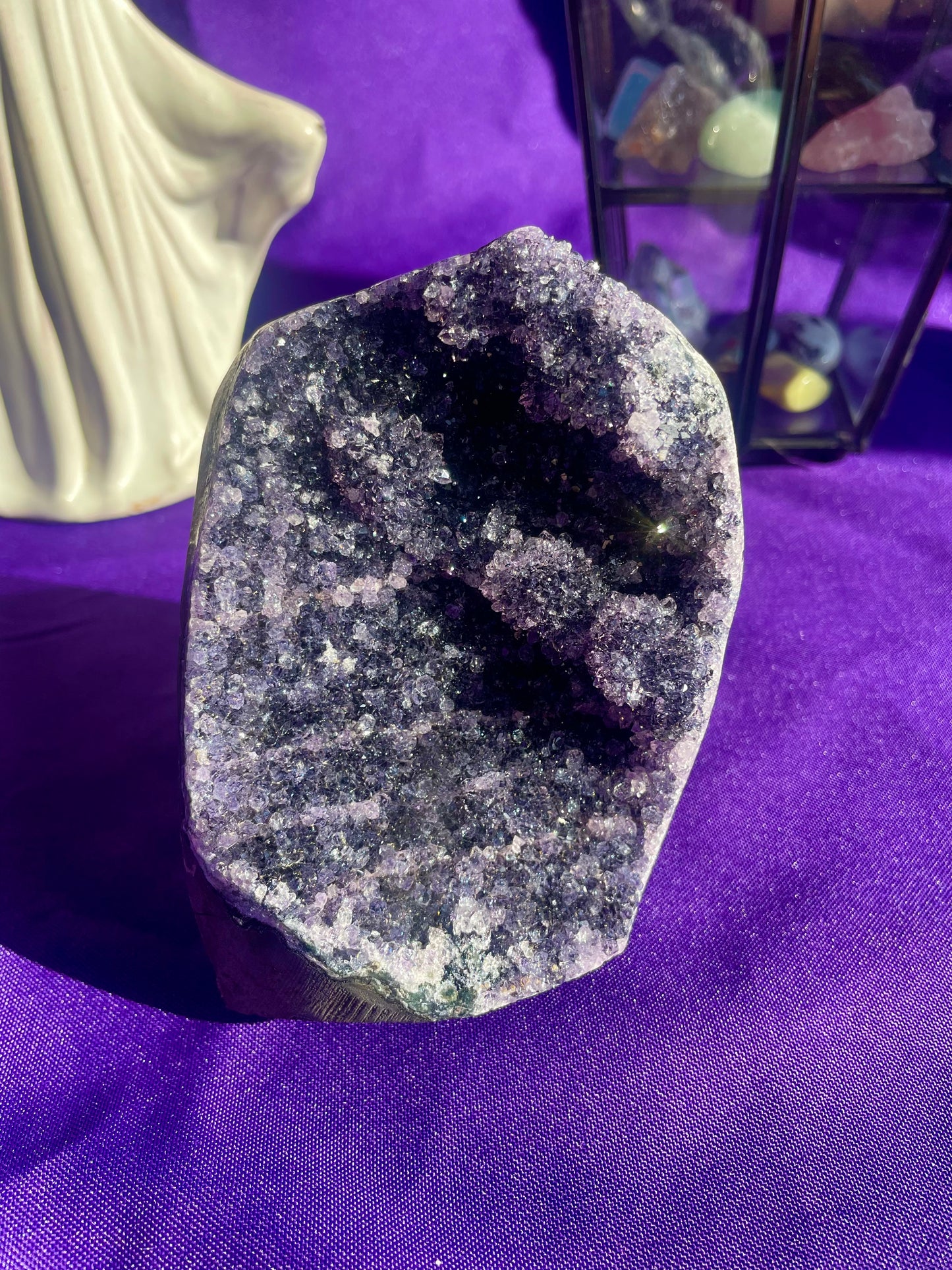 Druzy Amethyst cut base