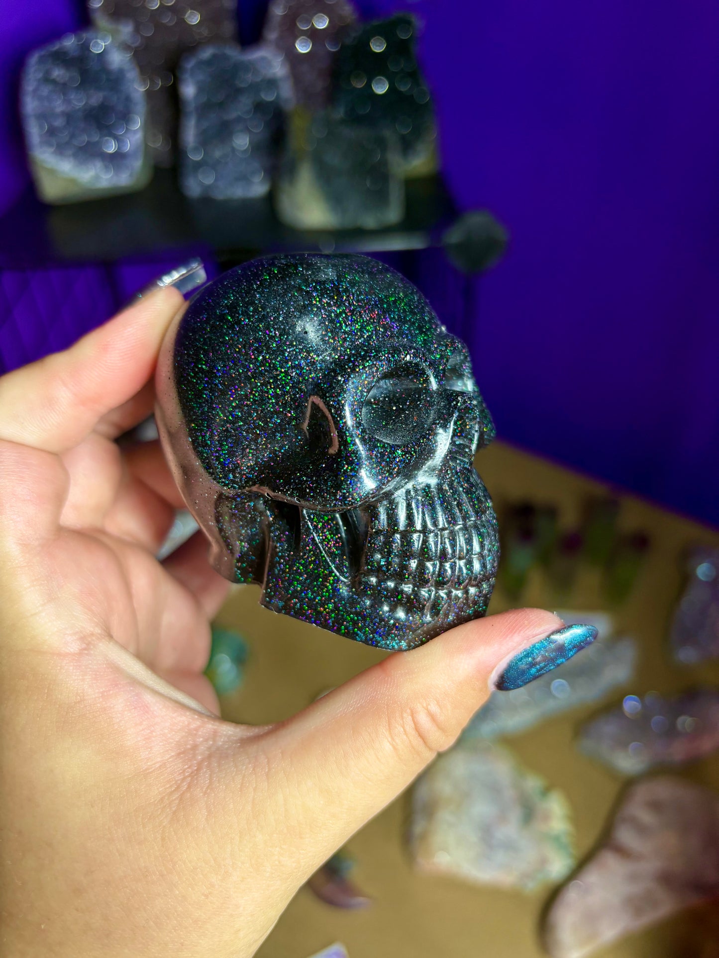 Glitter skulls
