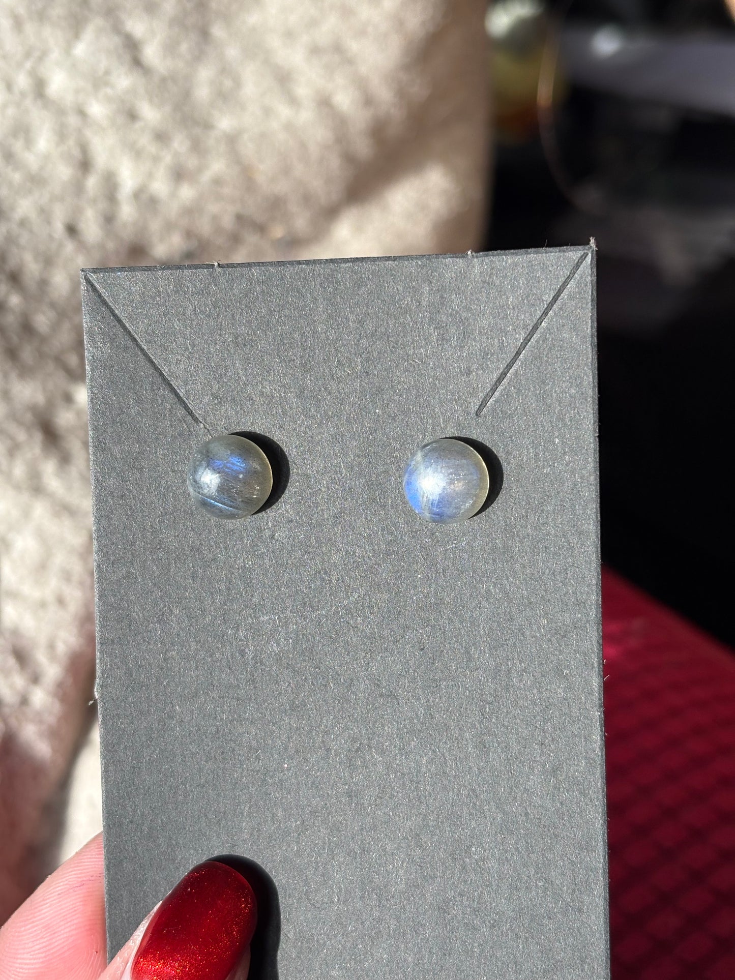 Labradorite stud earrings