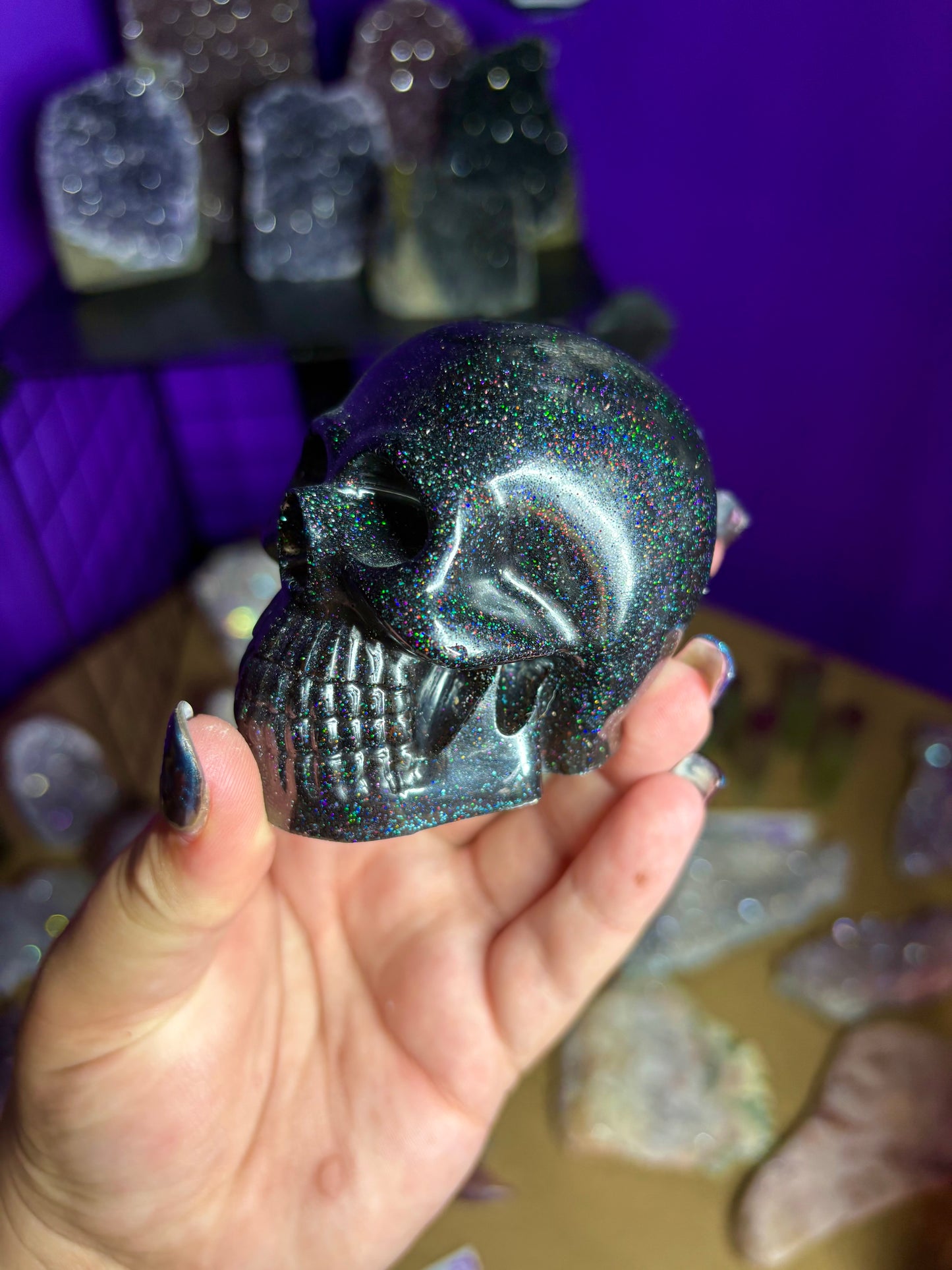 Glitter skulls