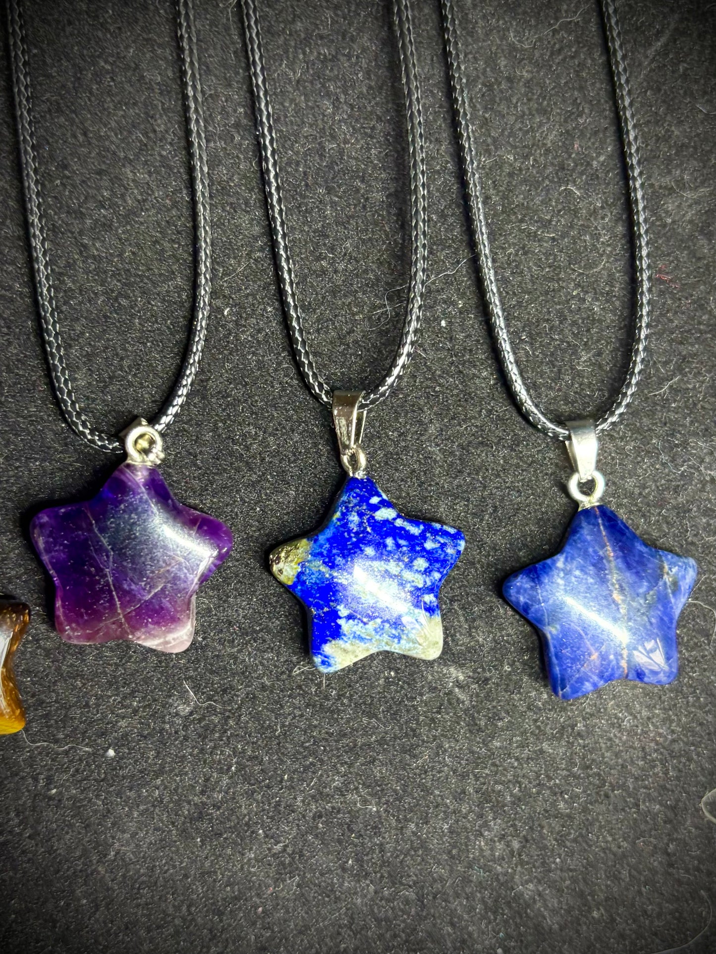 Crystal star necklaces