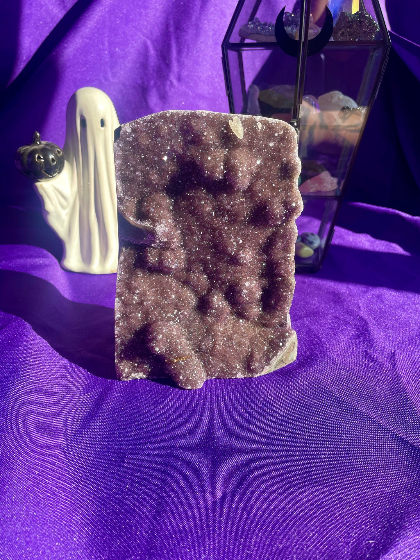 Druzy Amethyst cut base