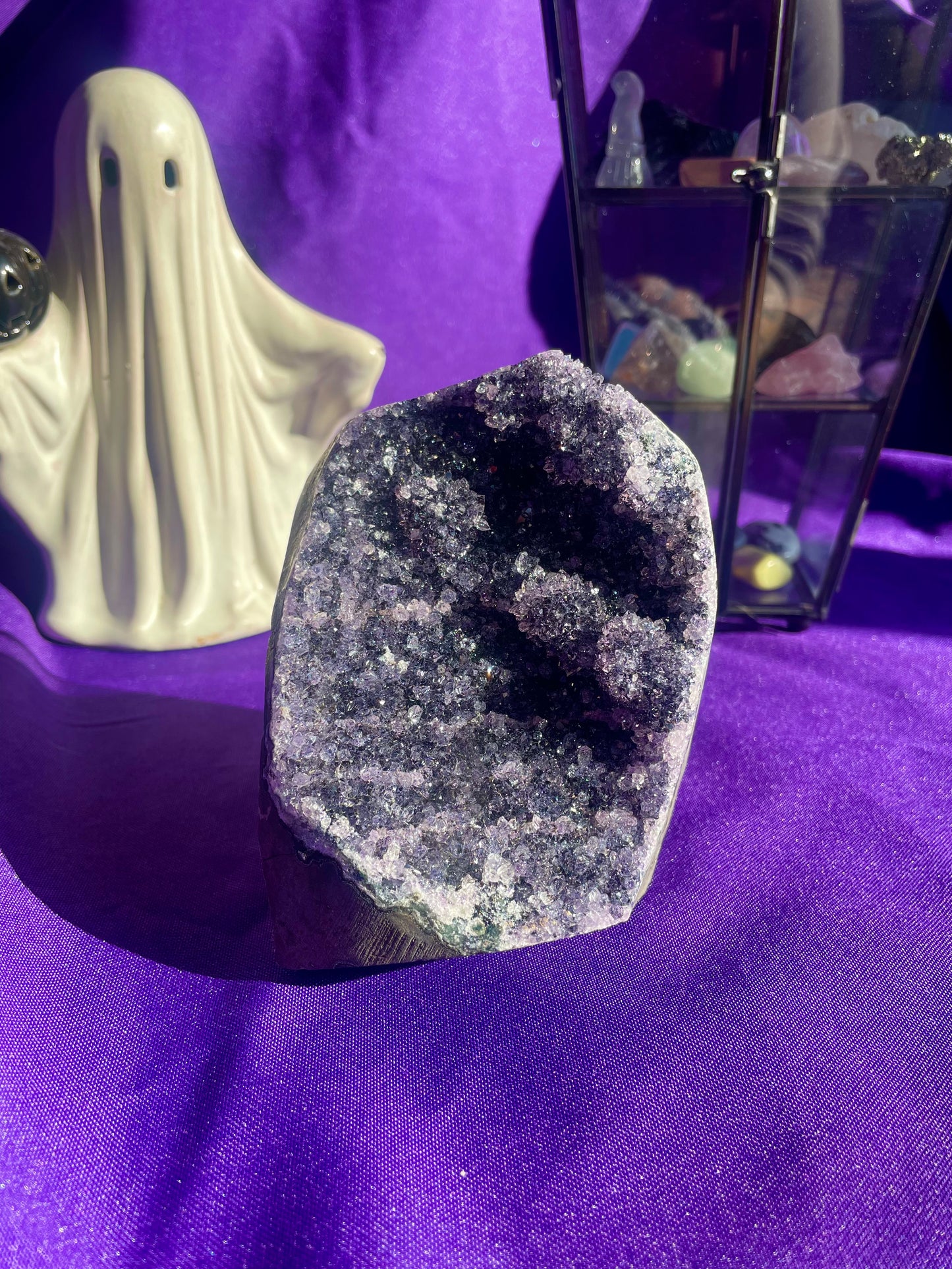 Druzy Amethyst cut base