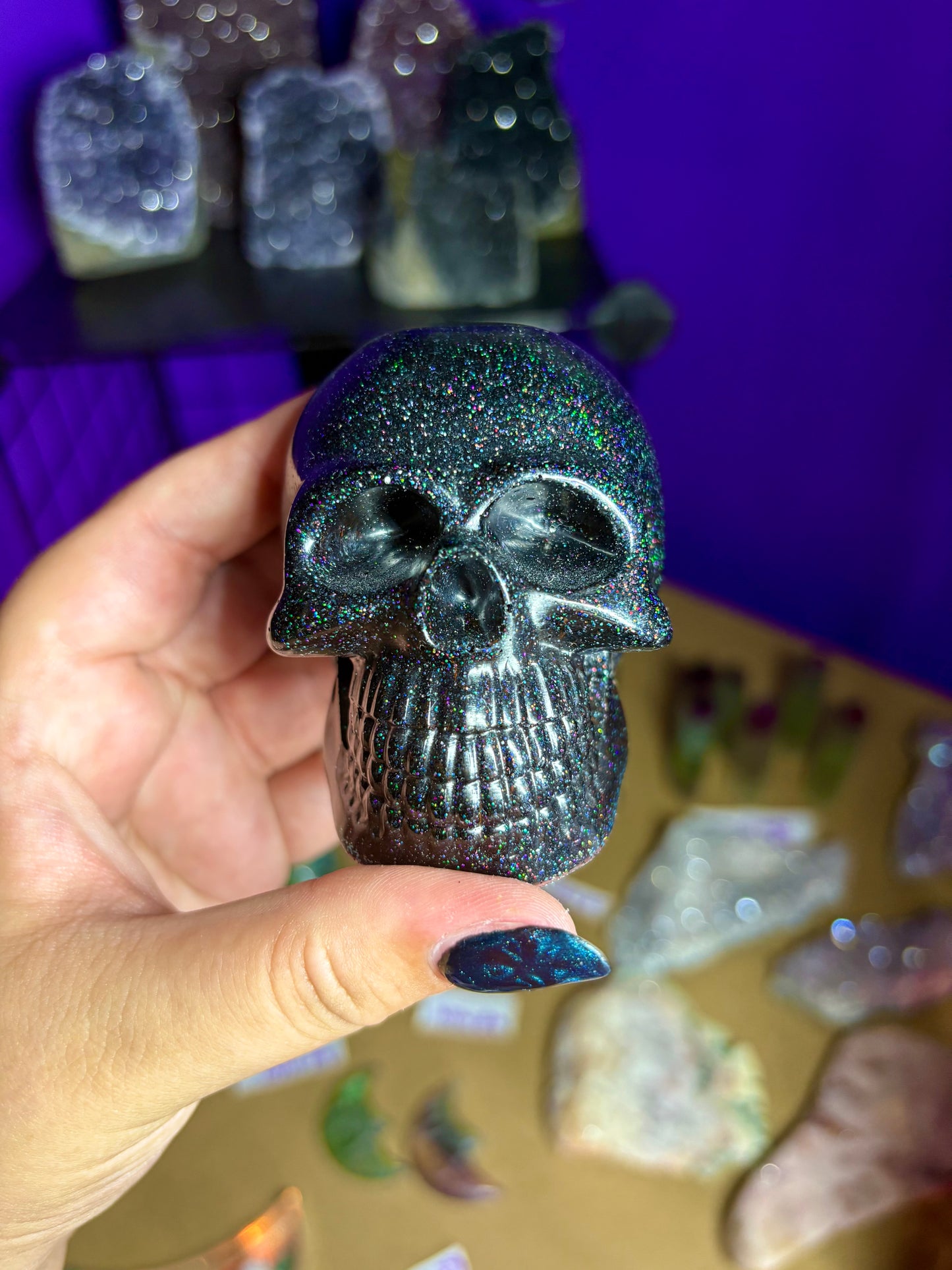 Glitter skulls