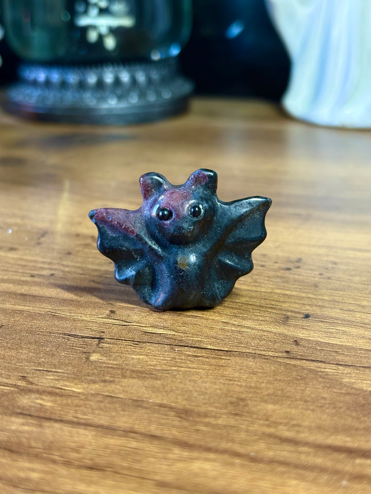 Crystal bat carvings