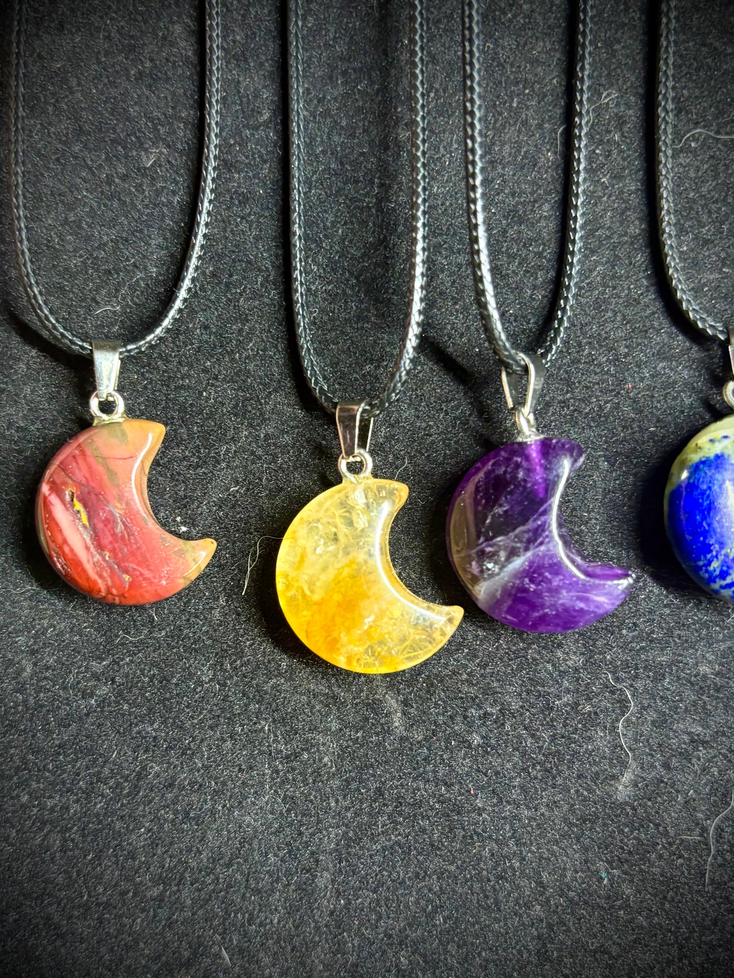Crystal moon necklaces