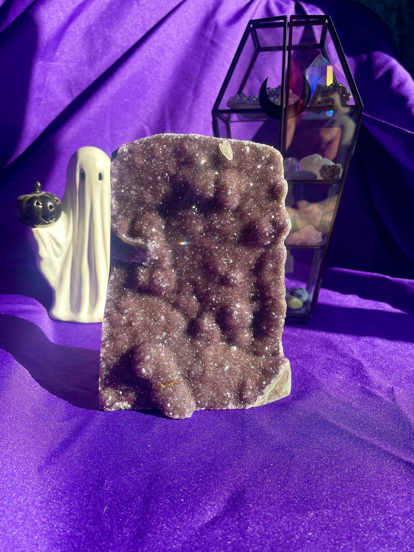 Druzy Amethyst cut base