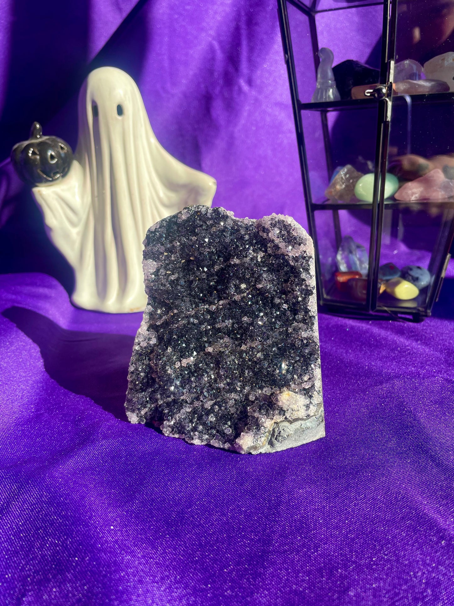 Druzy Amethyst cut base
