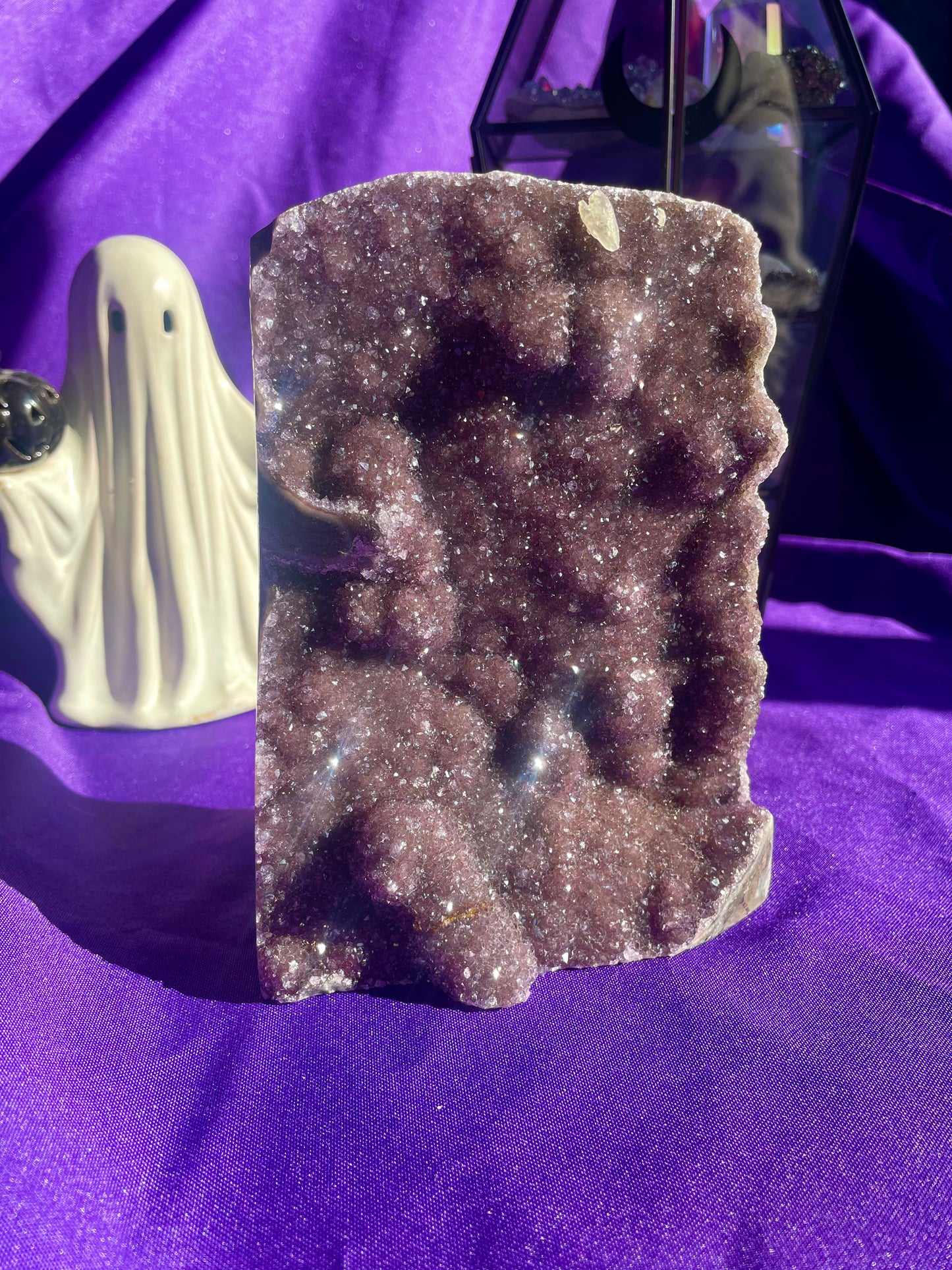 Druzy Amethyst cut base