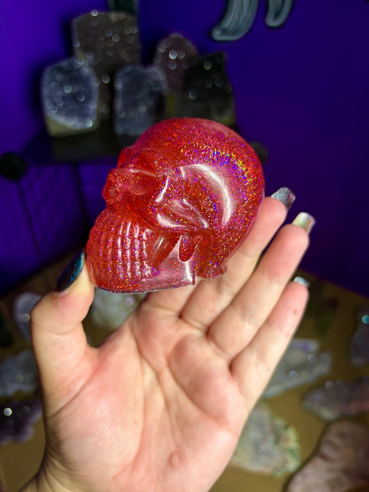 Glitter skulls