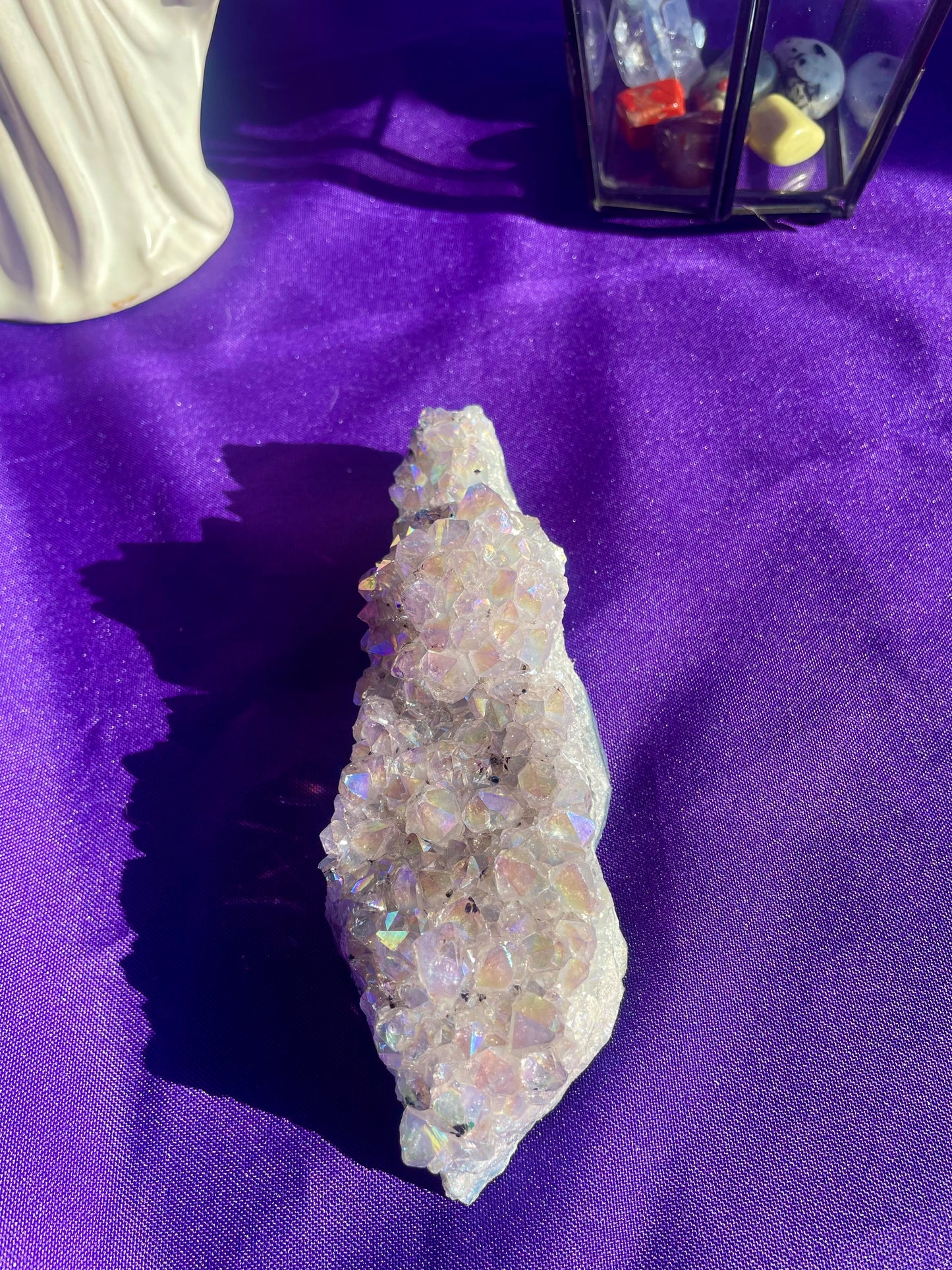 Druzy aura amethyst bed