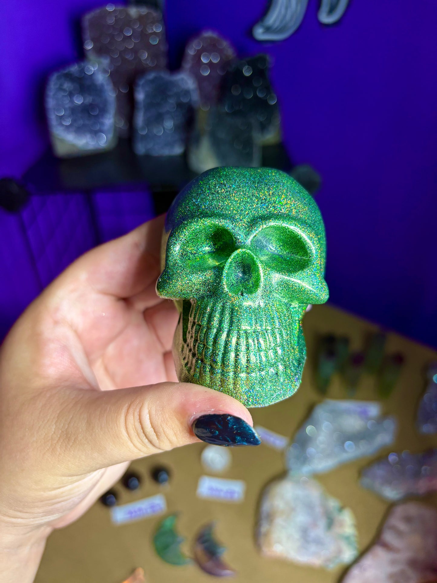 Glitter skulls