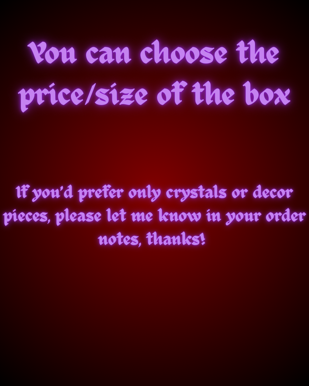 Clearance mystery boxes