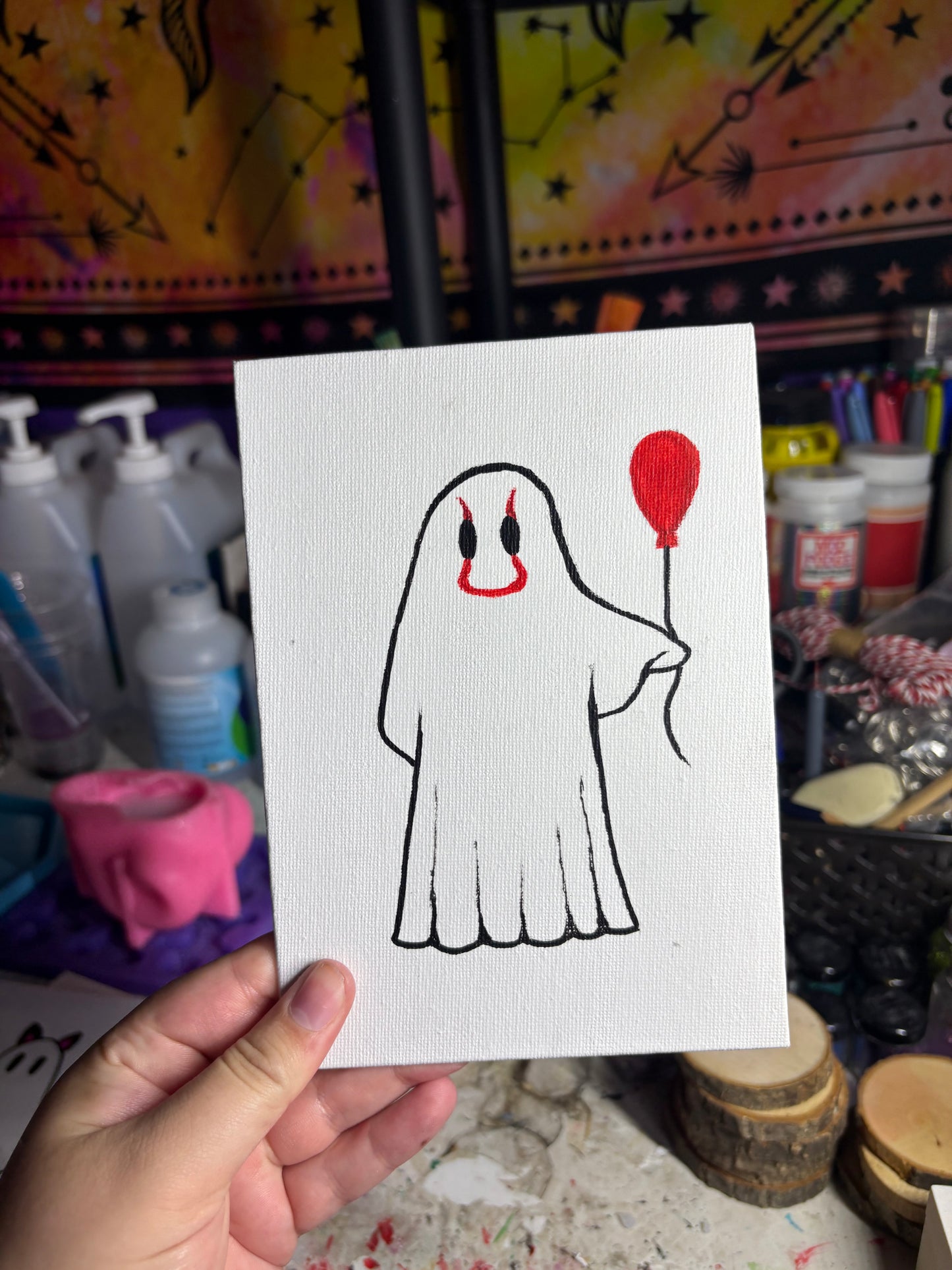 IT inspired ghostie painting
