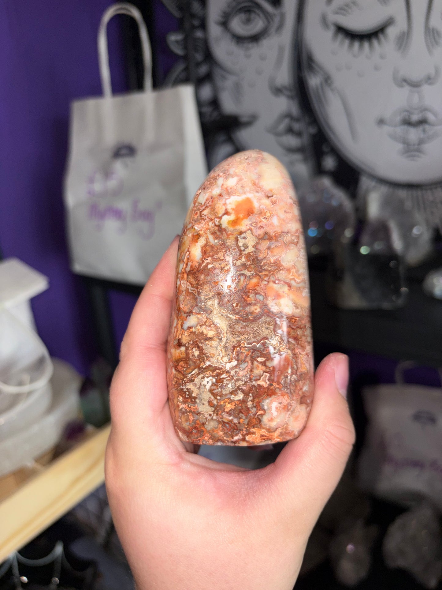 Crazy lace agate free form