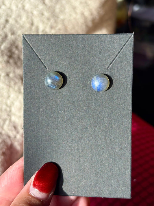 Labradorite stud earrings