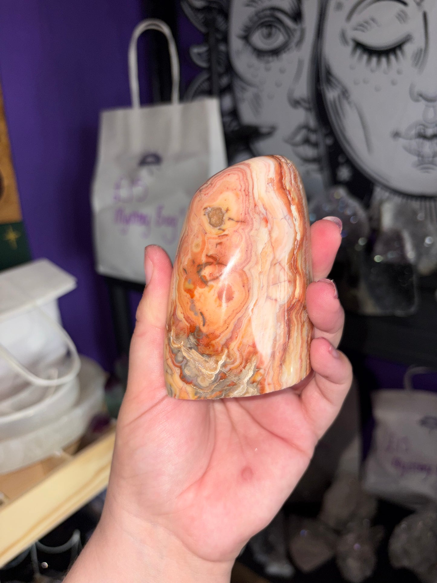 Crazy lace agate free form